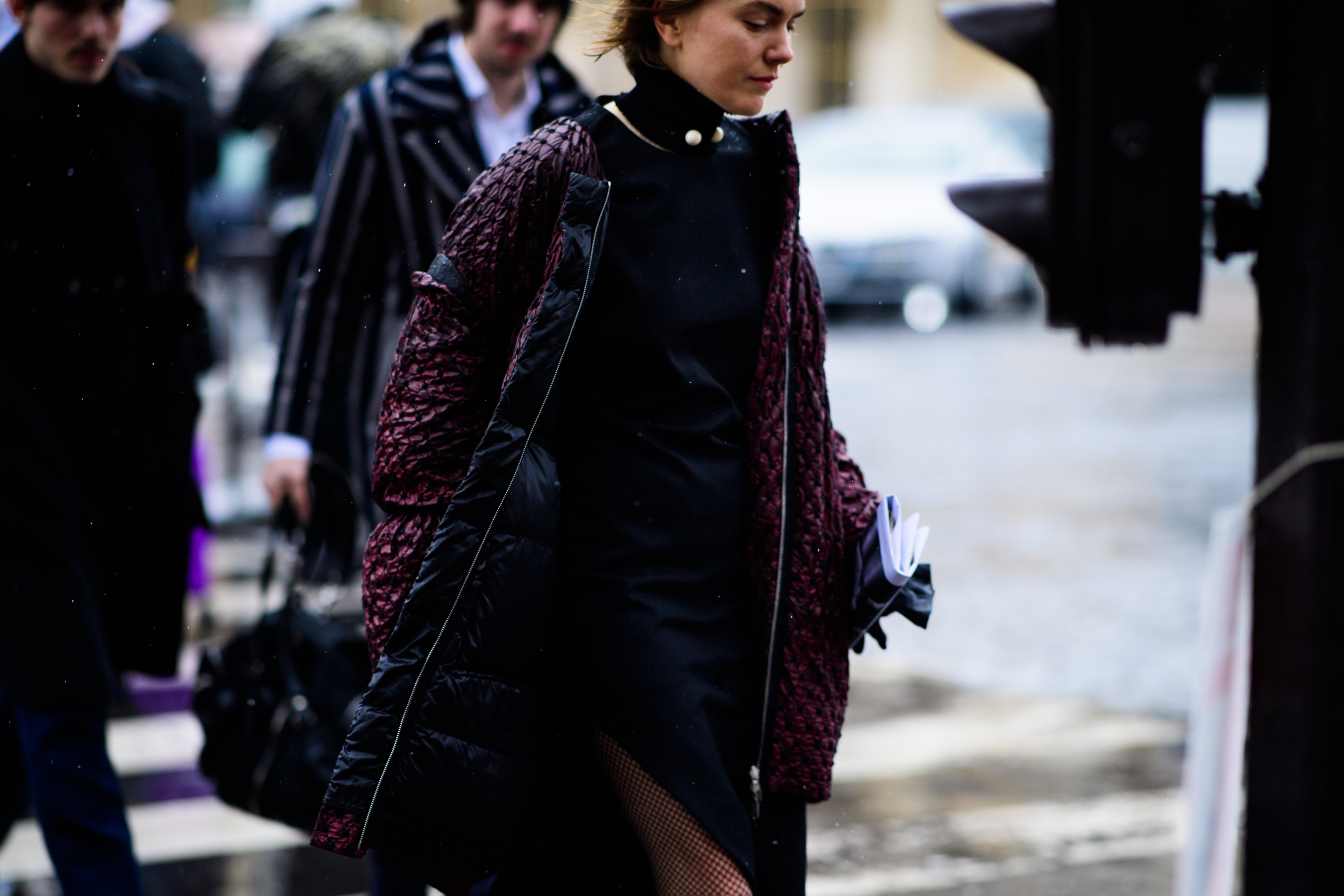 Ukrainian designer wearing oversized jacket