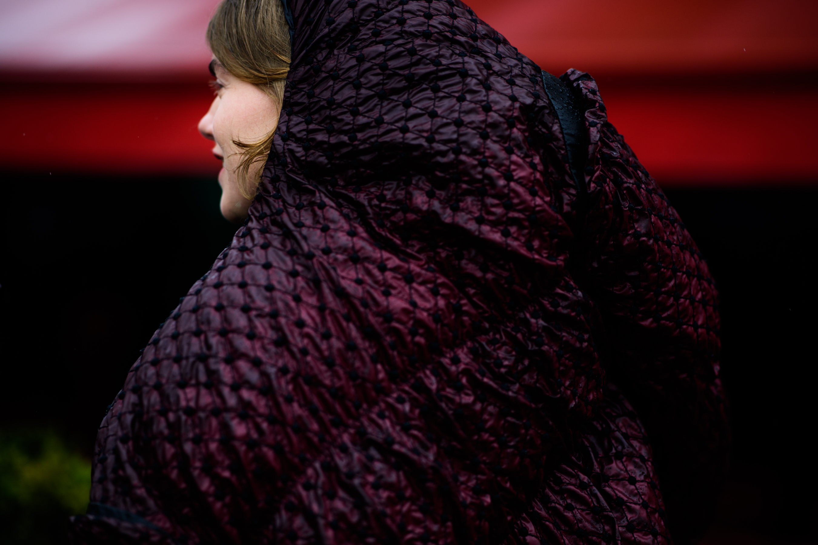 Ukrainian designer wearing oversized jacket