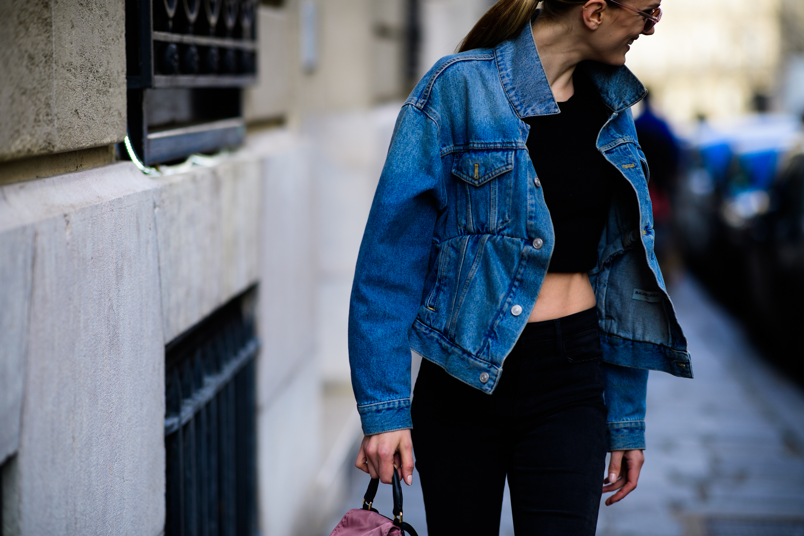 Model after Balmain show