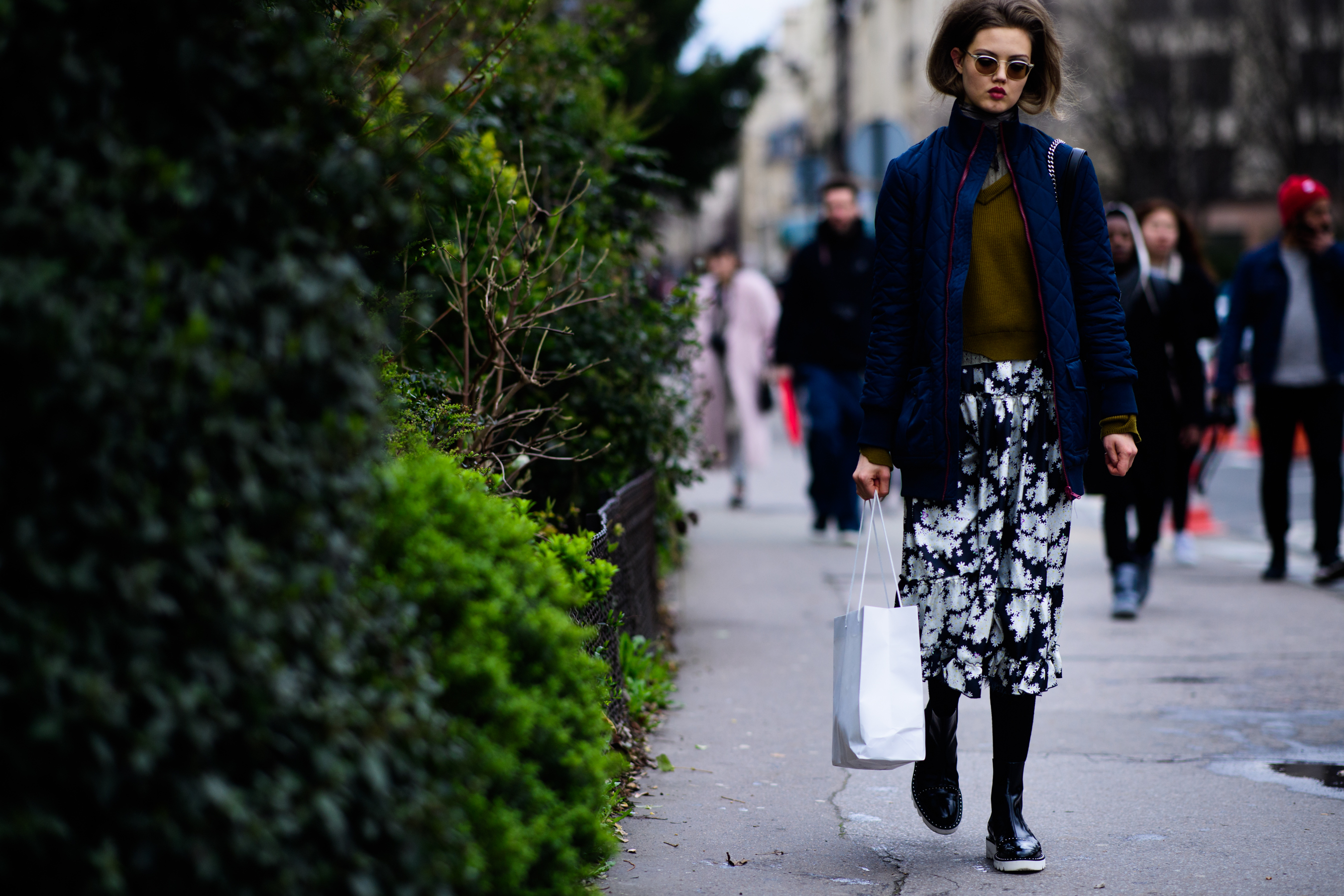 American model after Chanel show