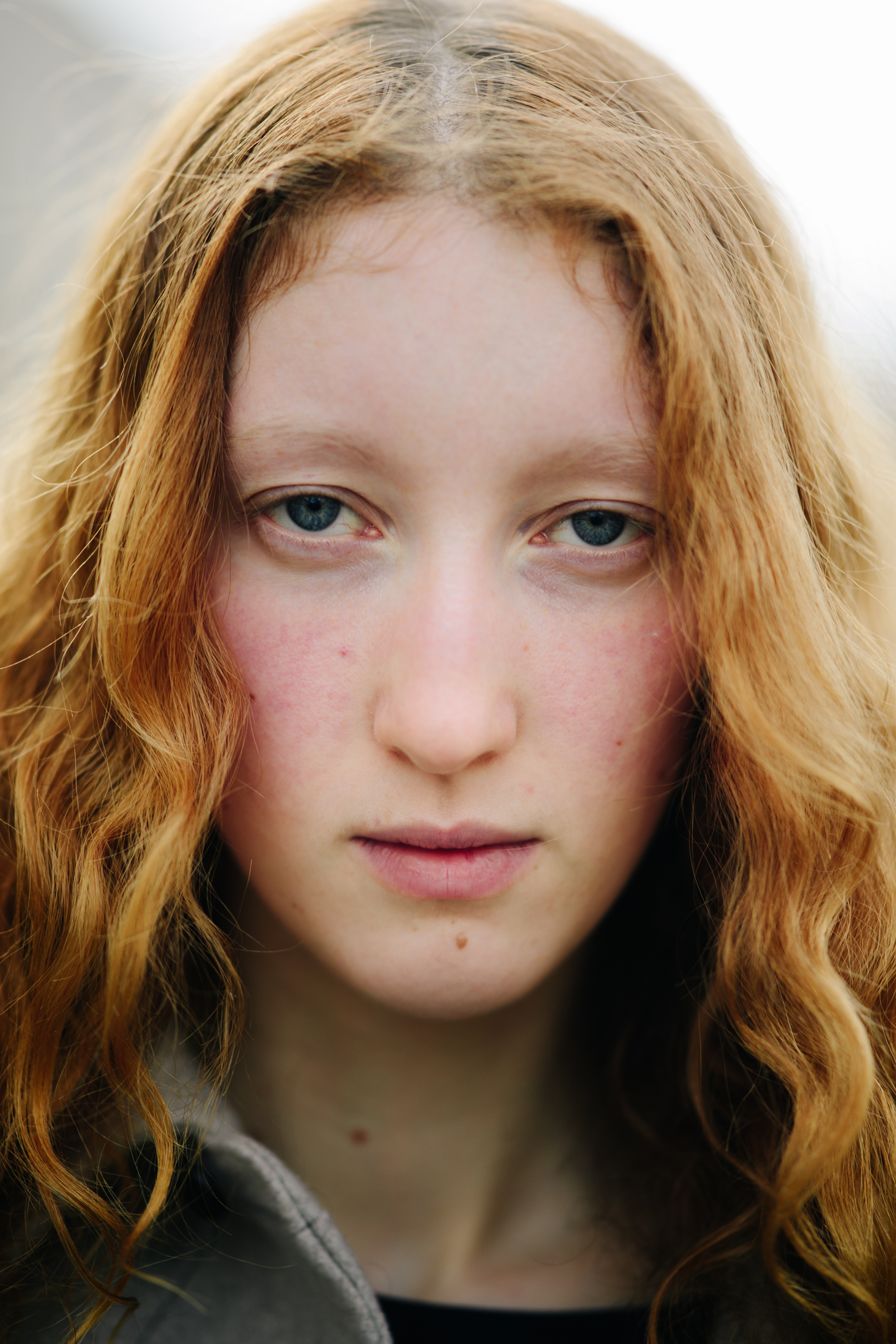 Portrait of a model with red hair
