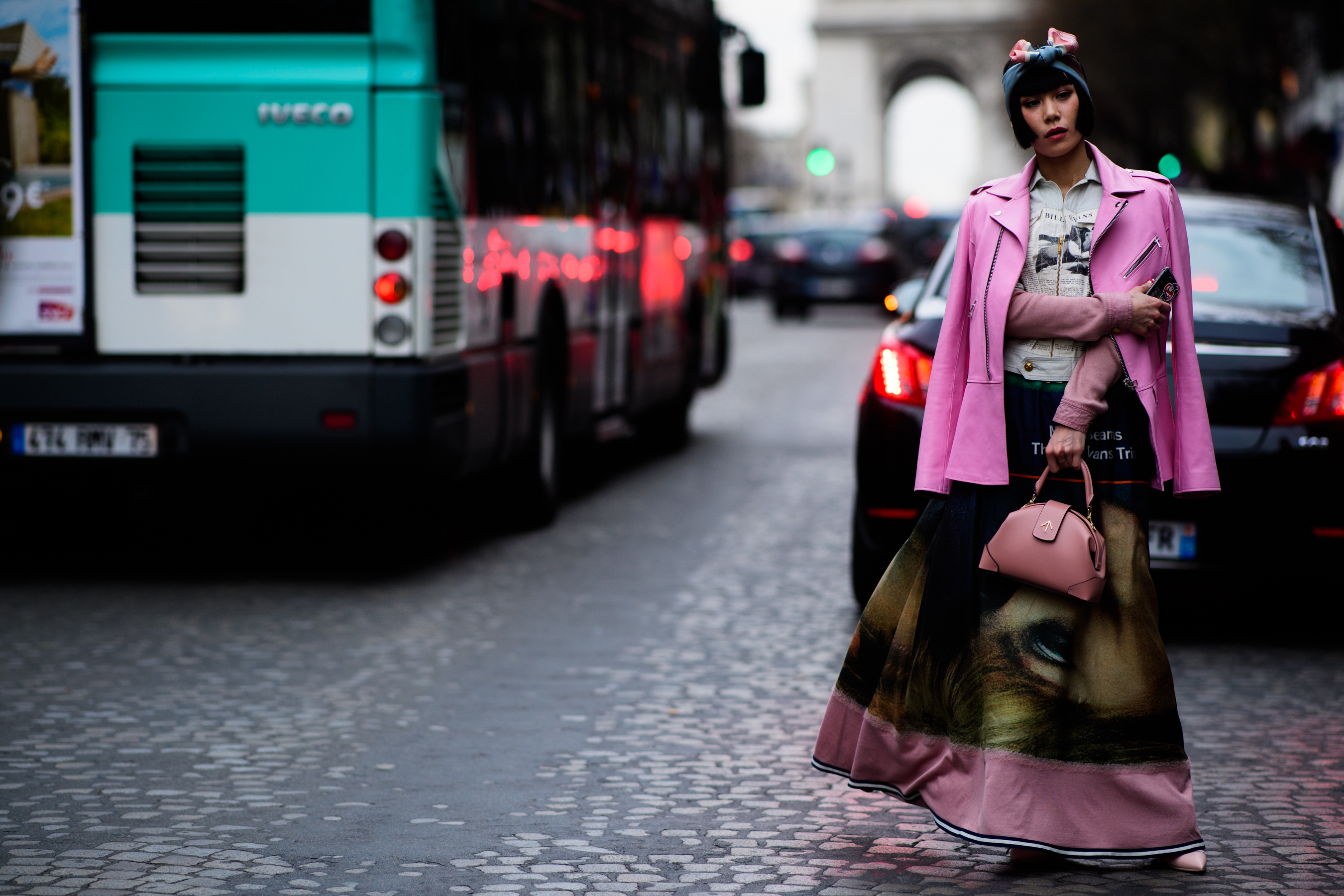 Woman wearing Undercover skirt