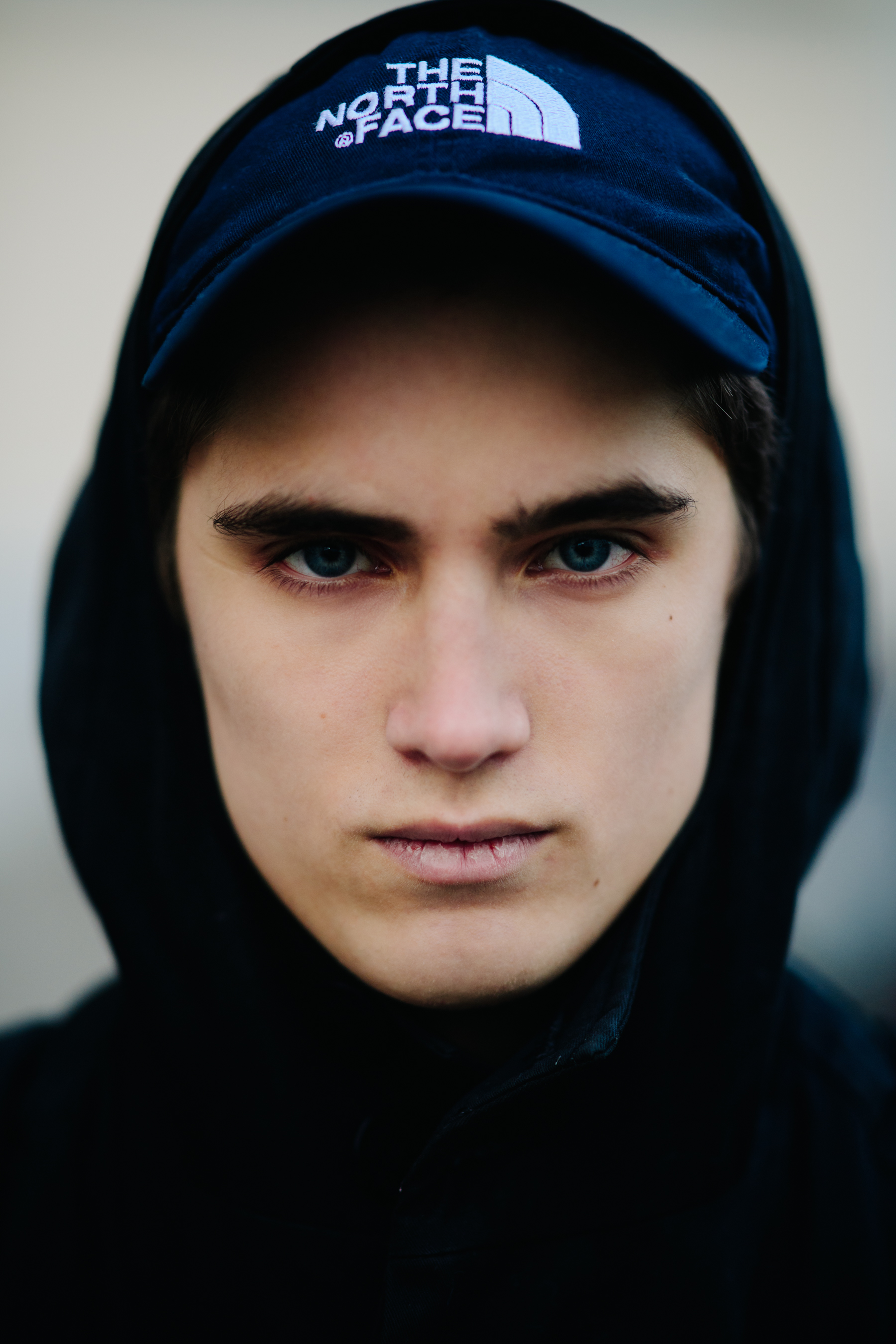Portrait of a male model wearing hat