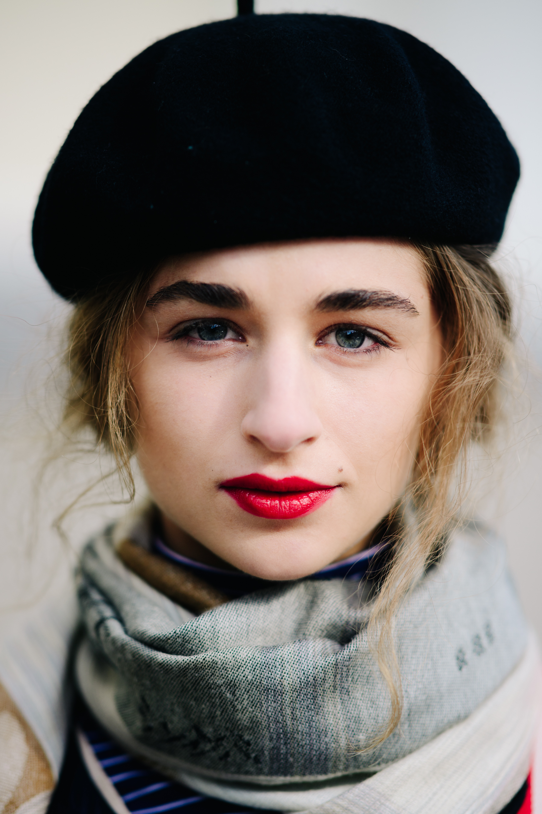 Portrait of a model wearing beret