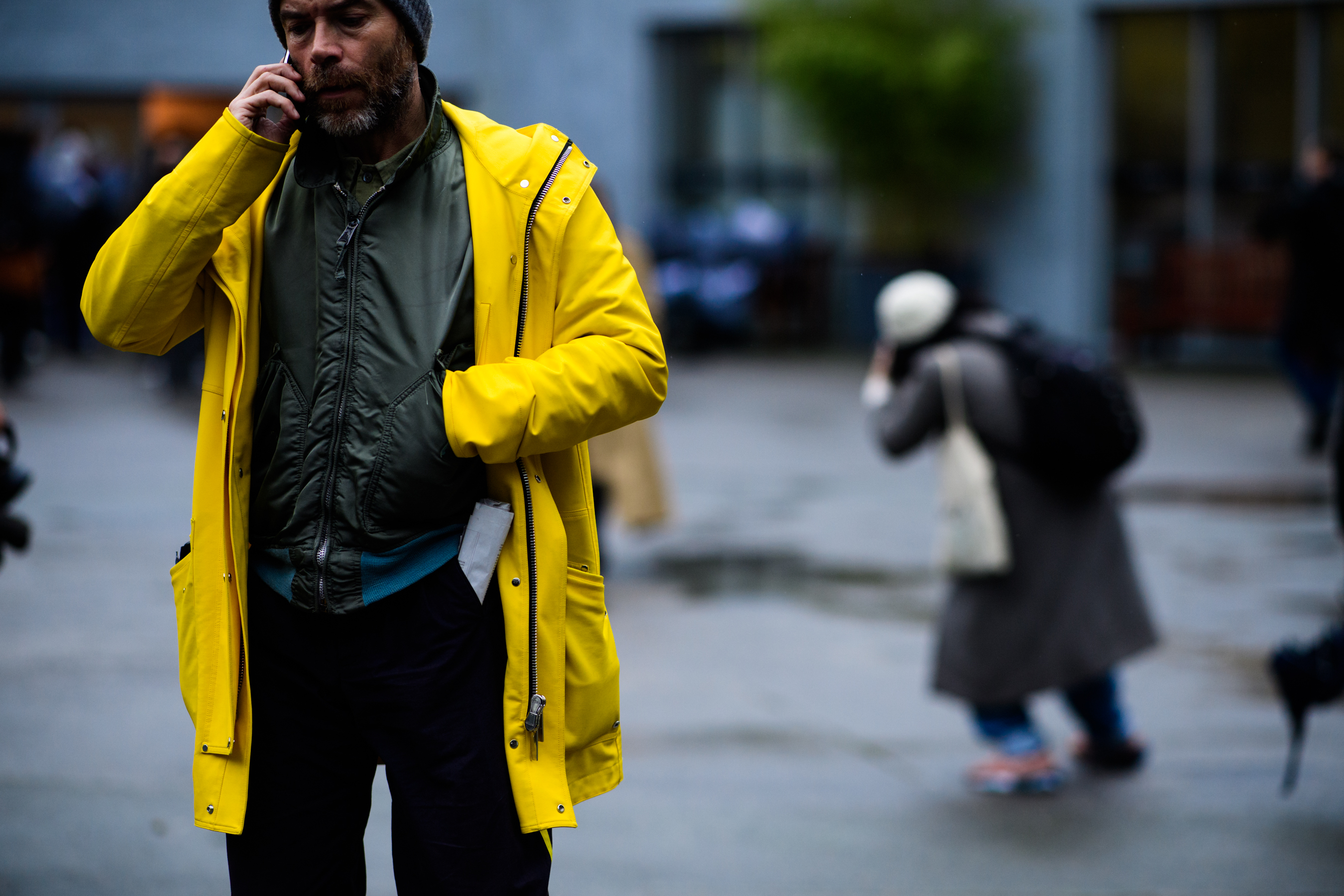 German man wearing yellow jacket