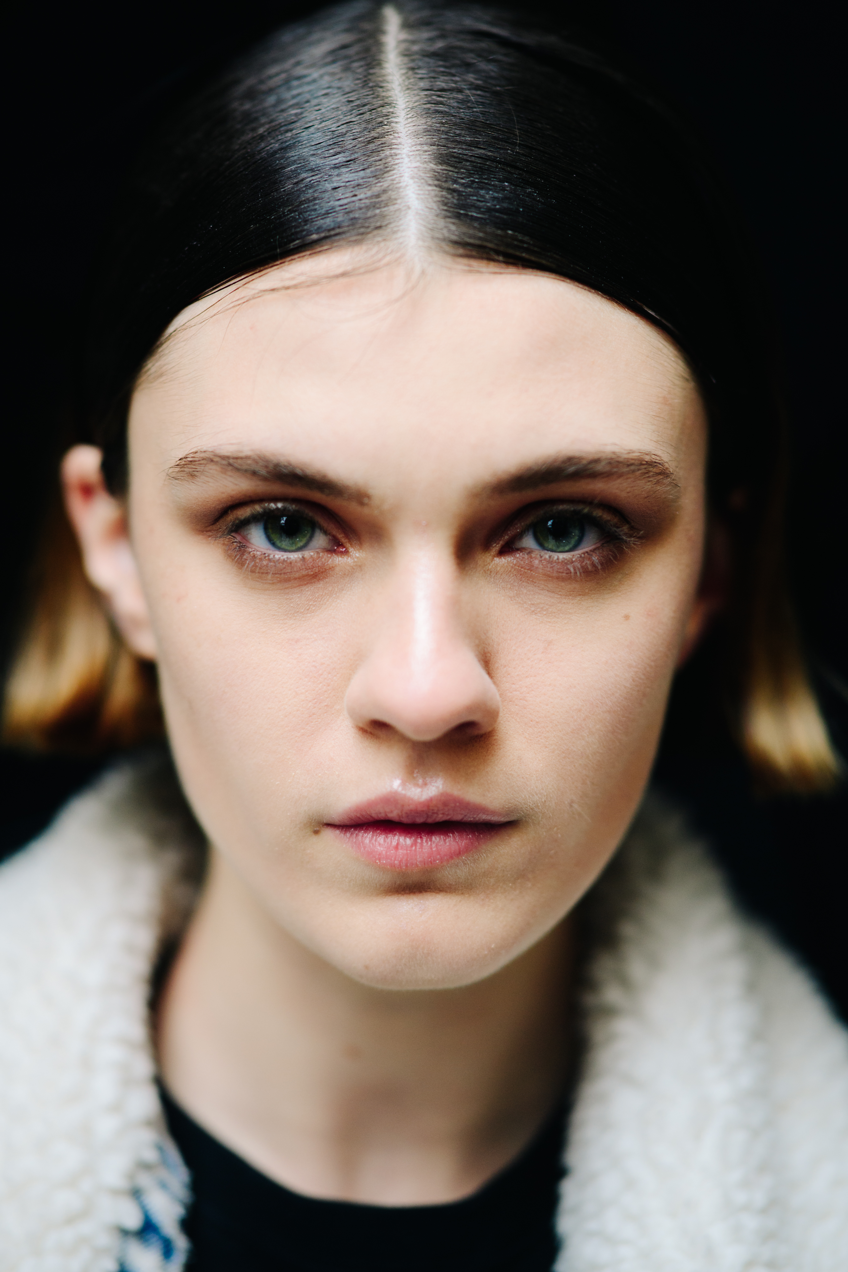 Portrait of a Russian model after the show