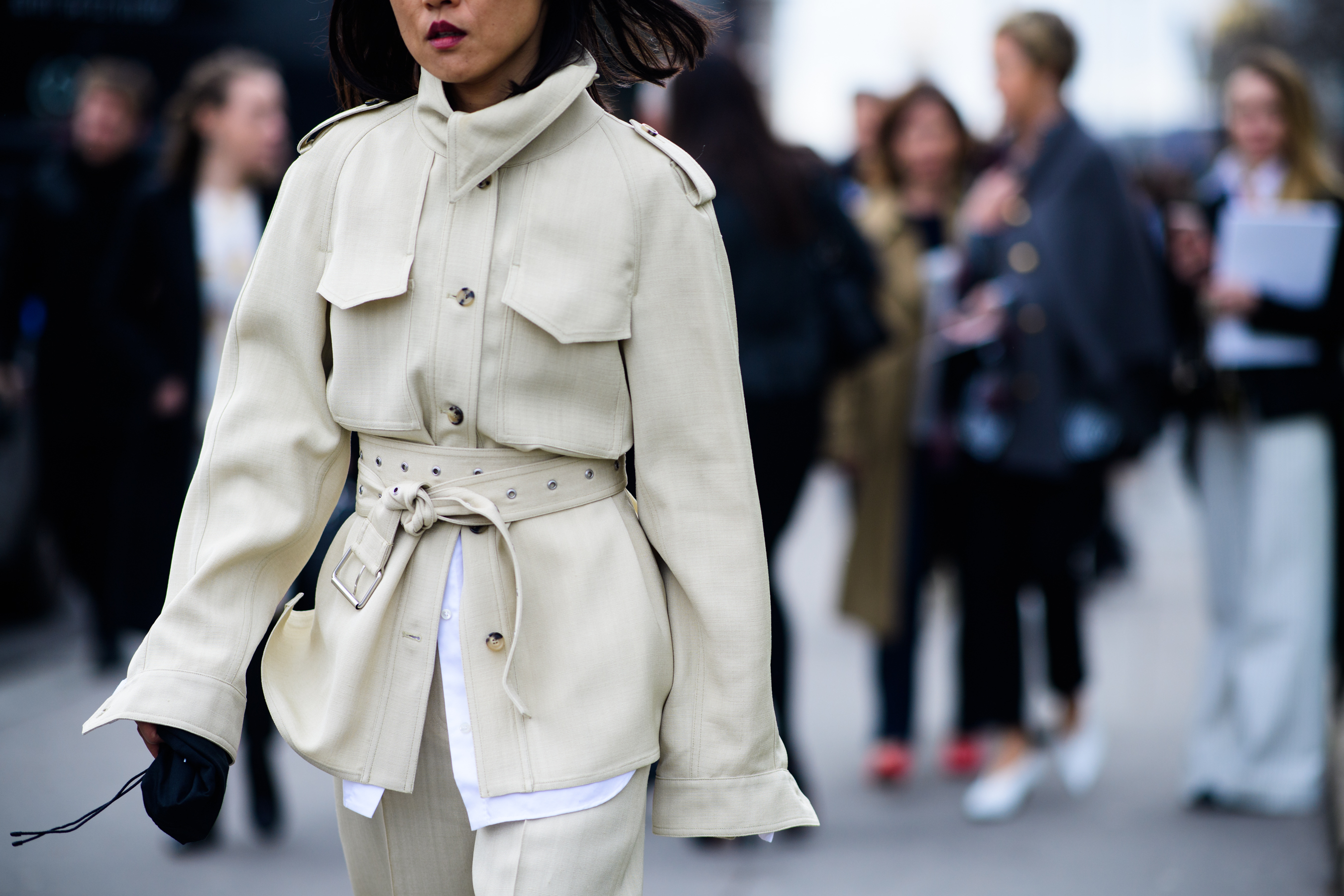 Japanese VOGUE editor wearing beige