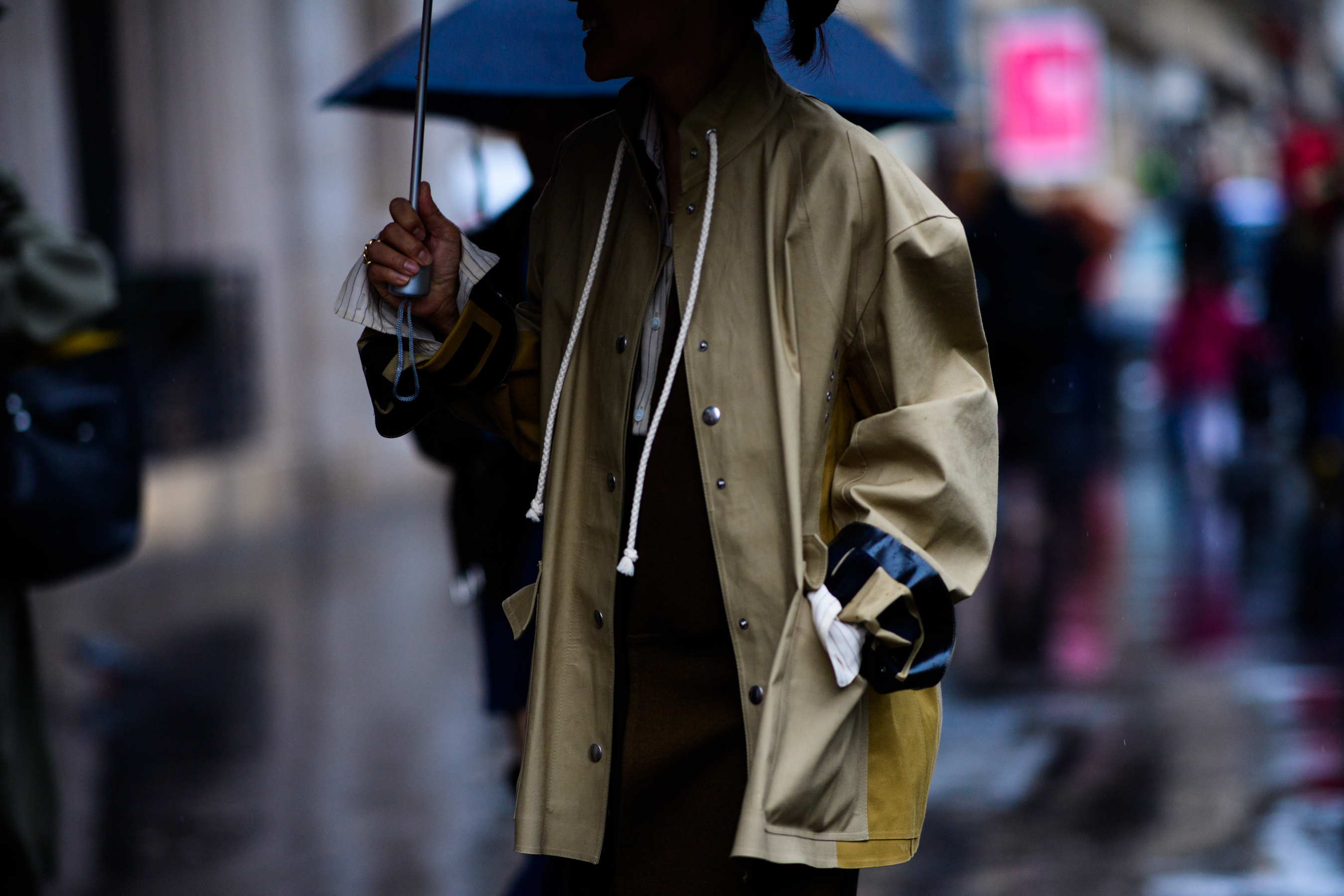 Japanese stylist wearing Céline coat