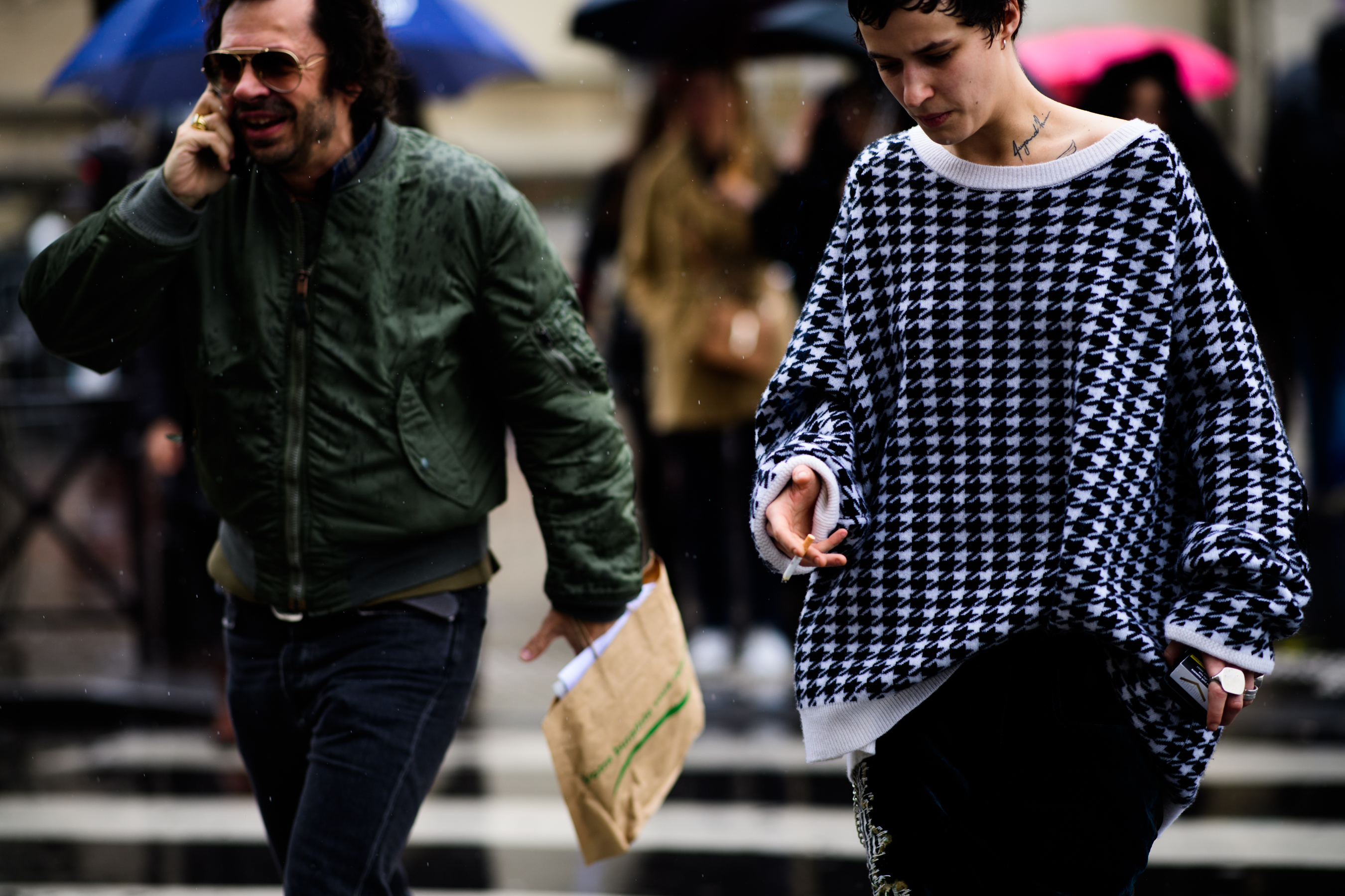 French fashion journalist wearing bomber
