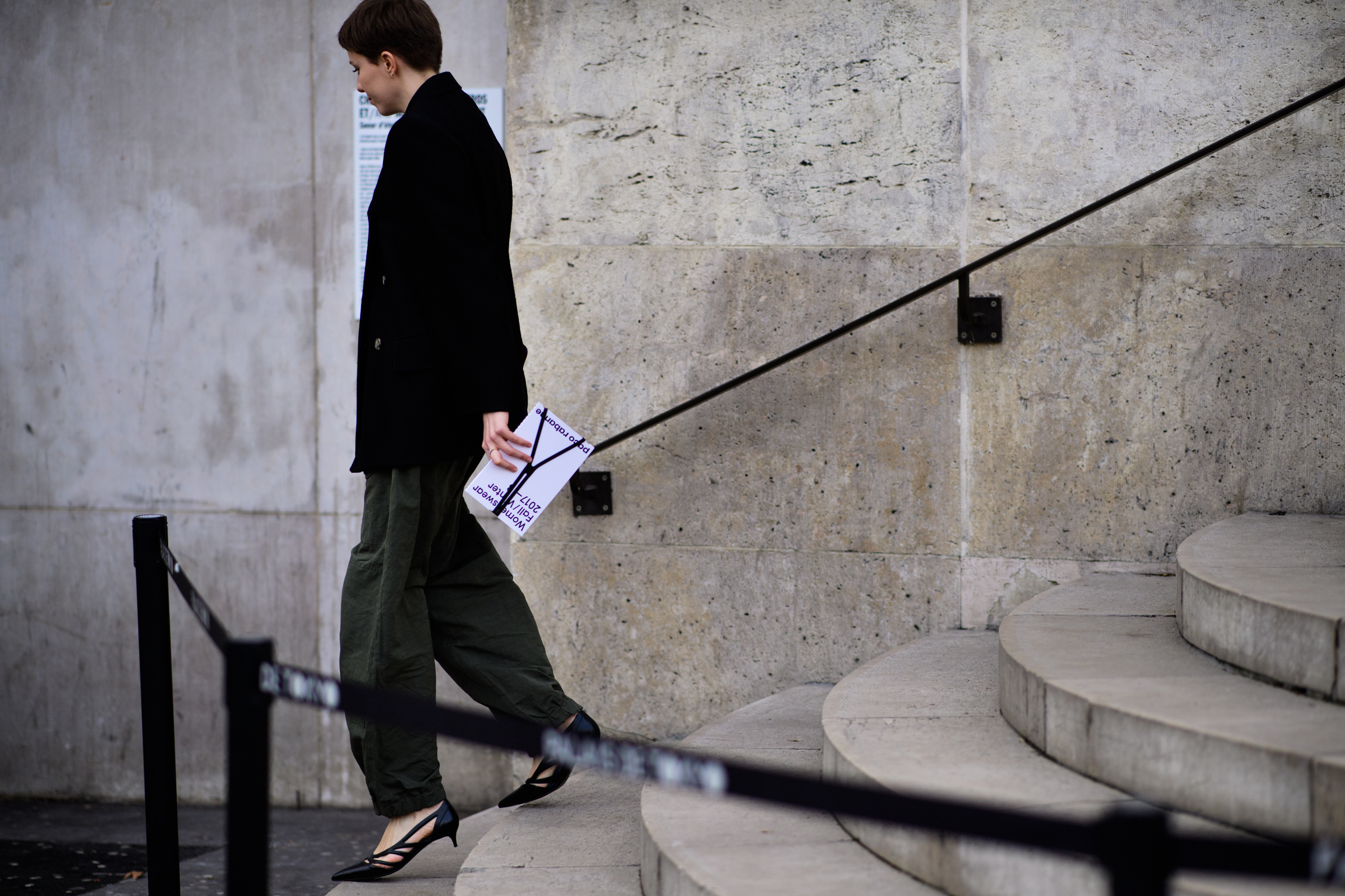 Woman wearing khaki pants