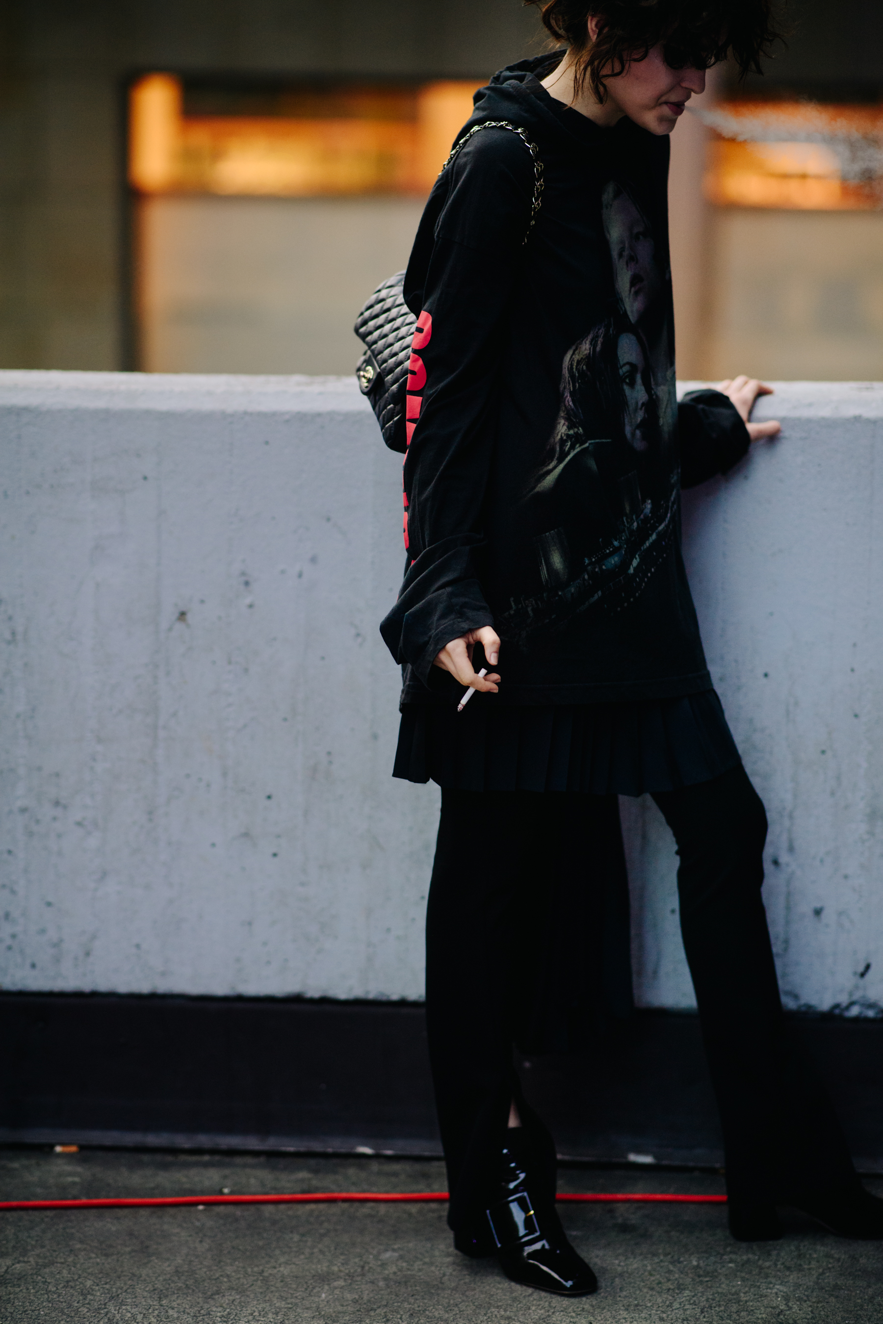 Slovak model wearing Vetements Titanic hoodie