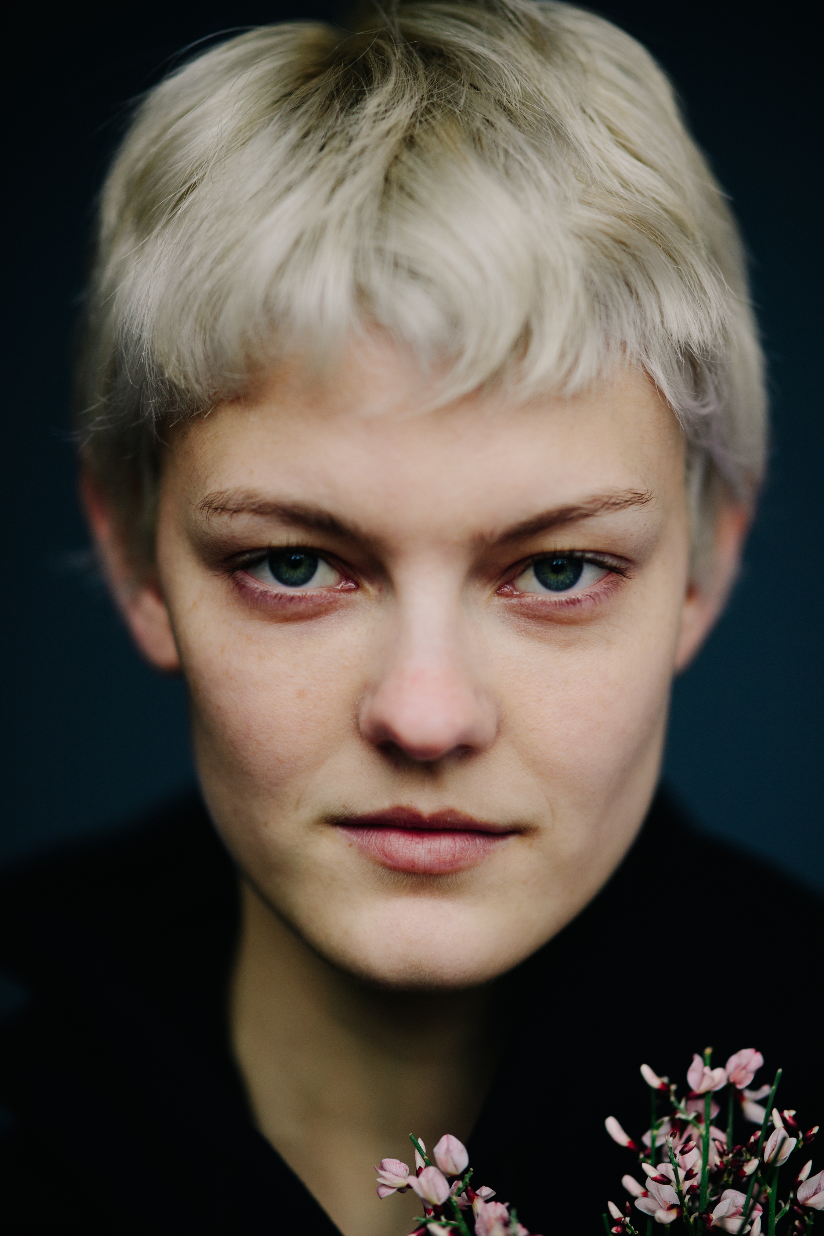 Portrait of a model after Balenciaga