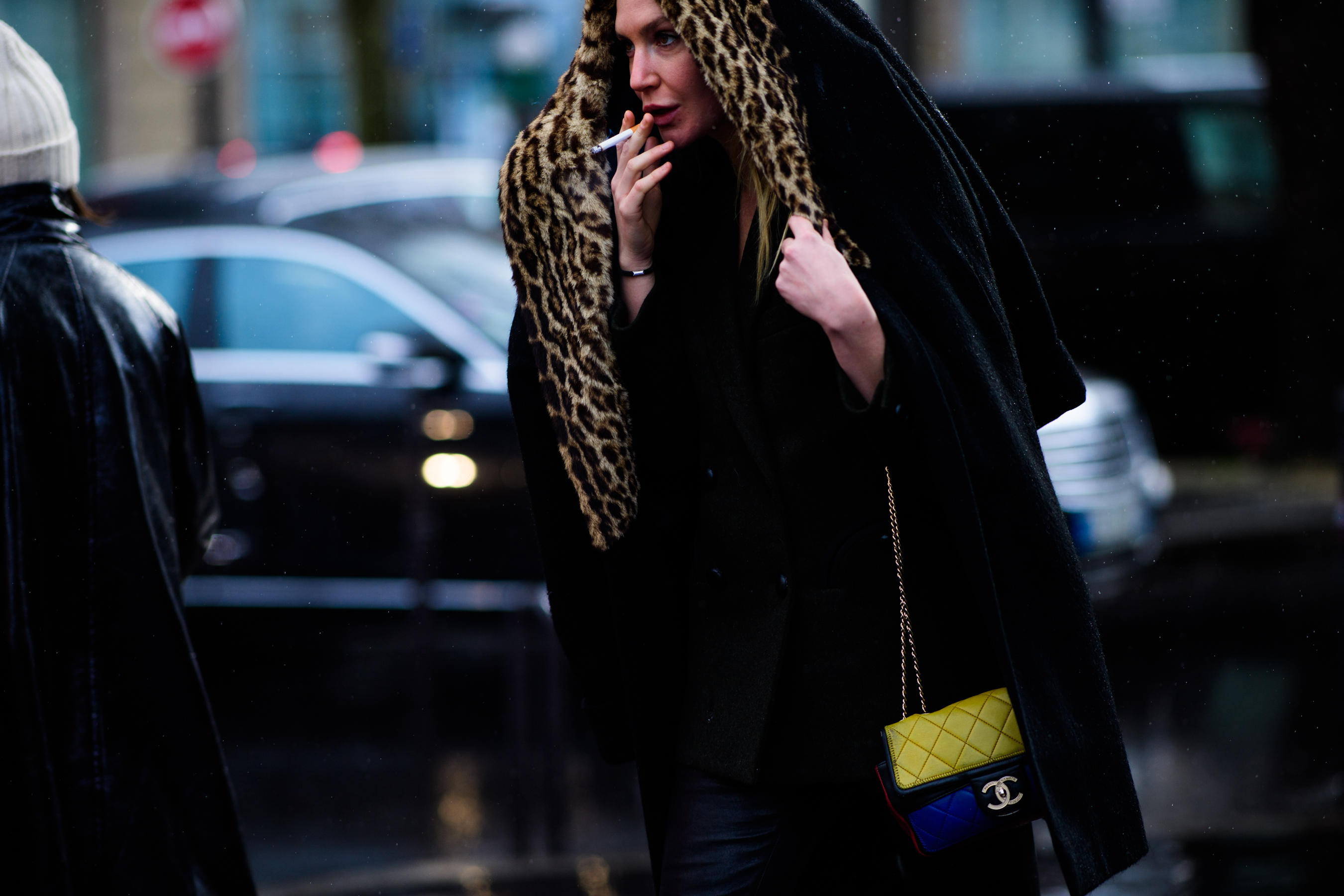 Woman with Chanel cross body bag