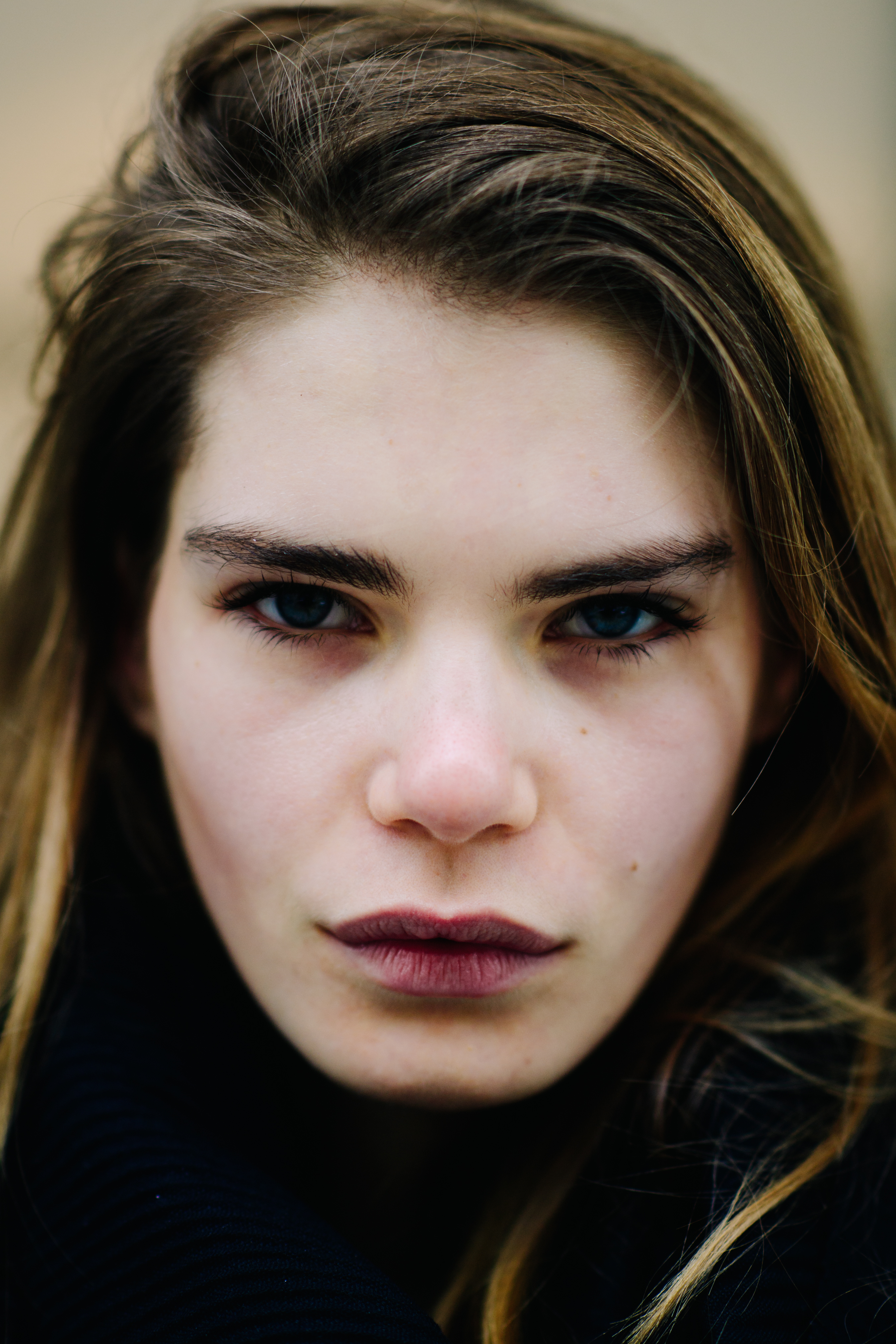Portrait of a model after the show