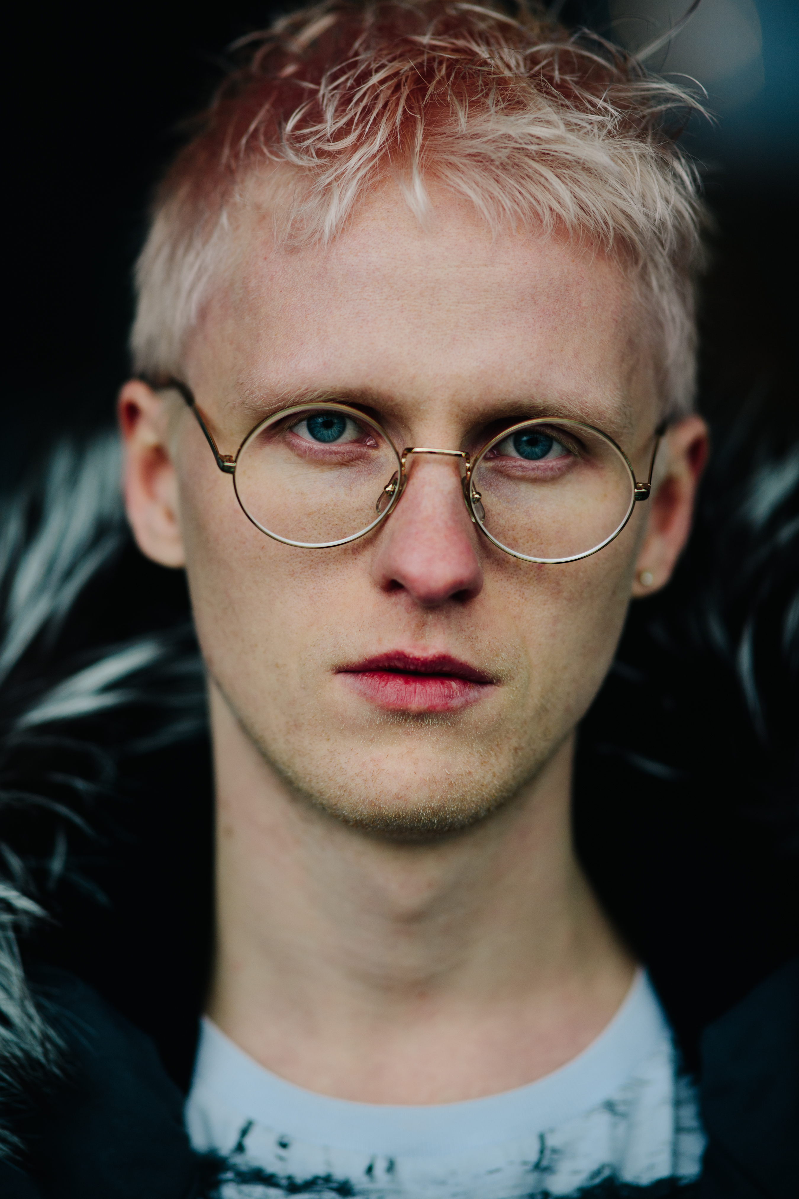 Portrait of a boy wearing glasses