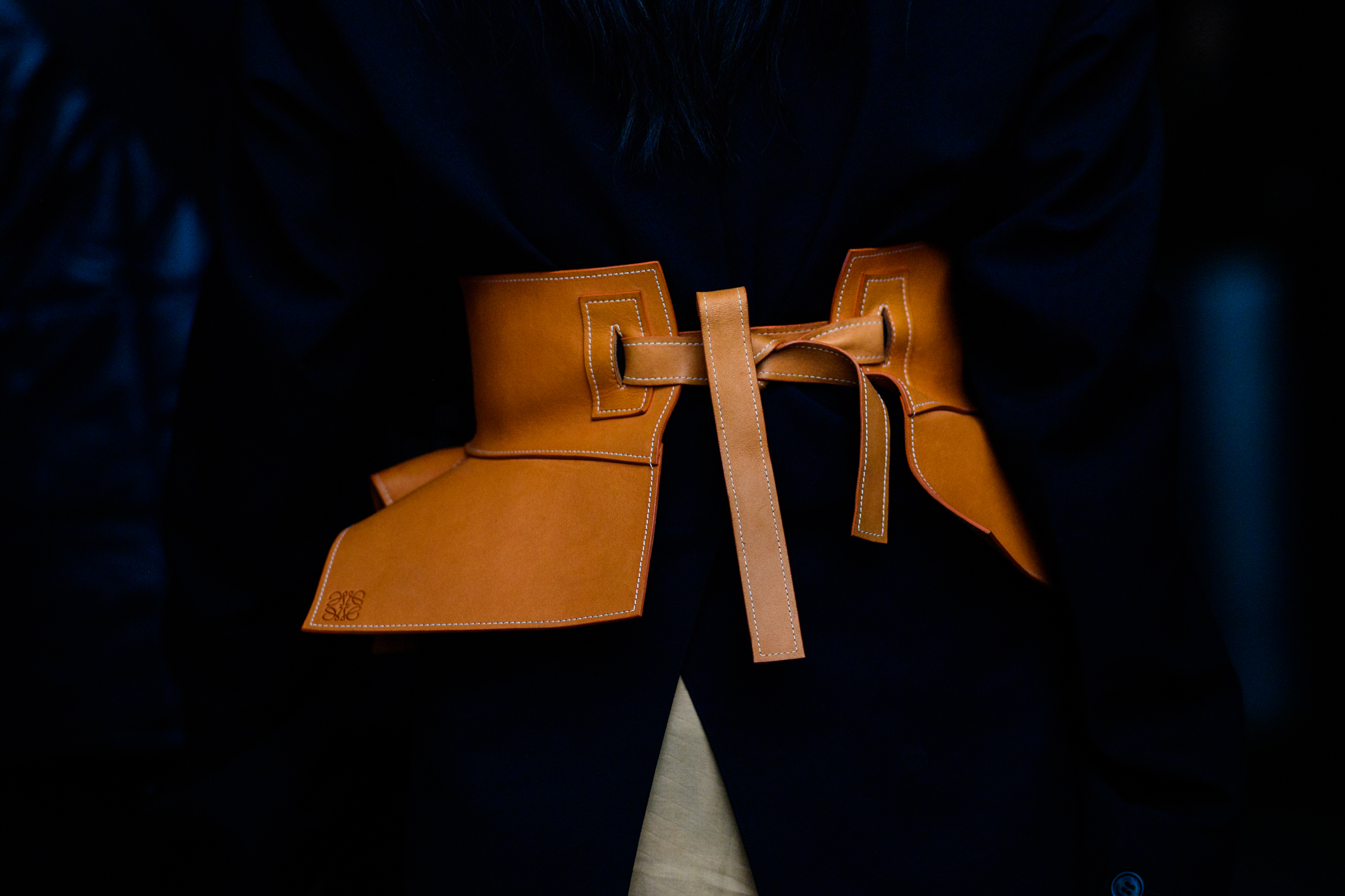 Woman wearing Loewe corset
