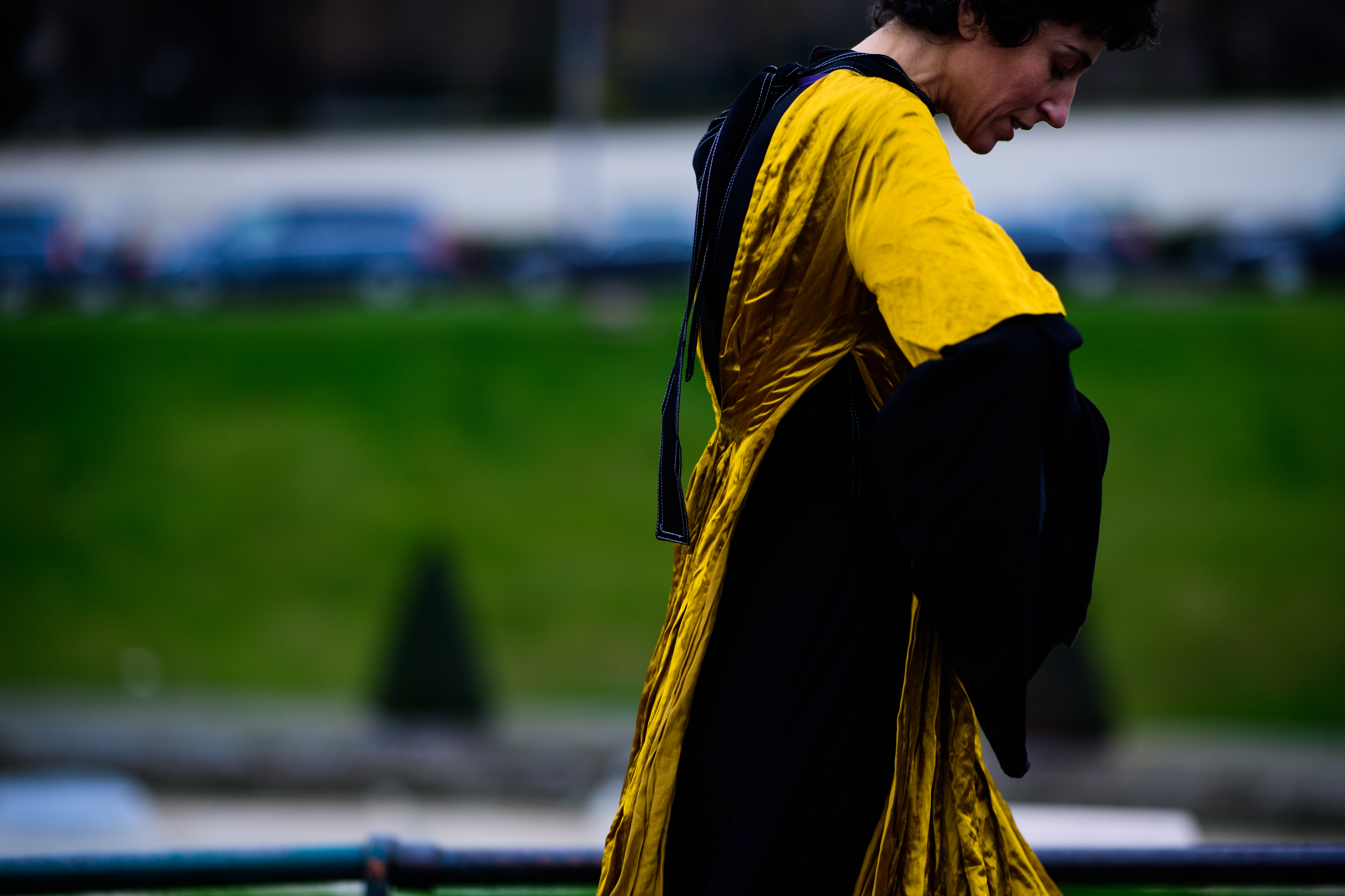 Style.com editor wearing yellow