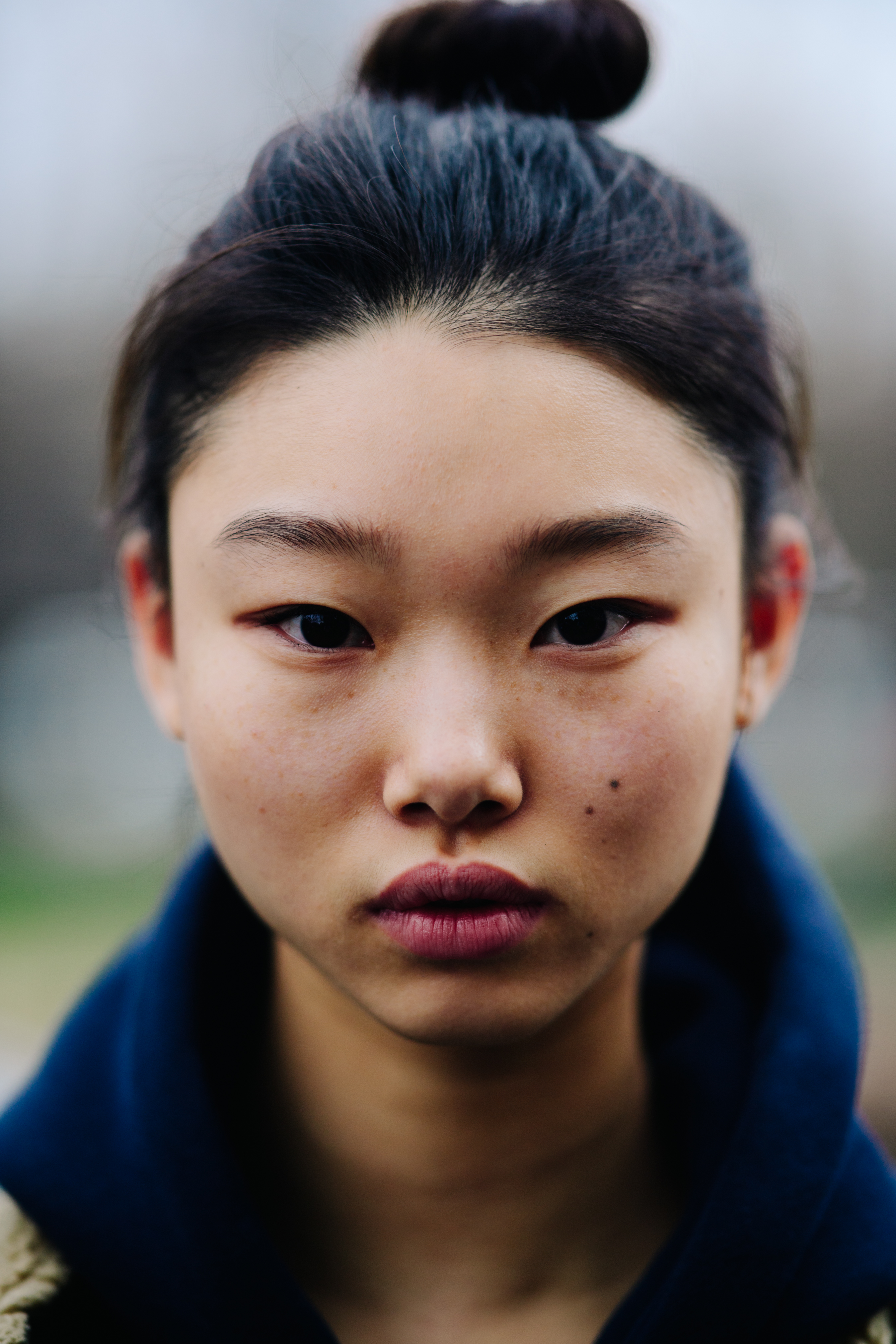 Portrait of a model after the show
