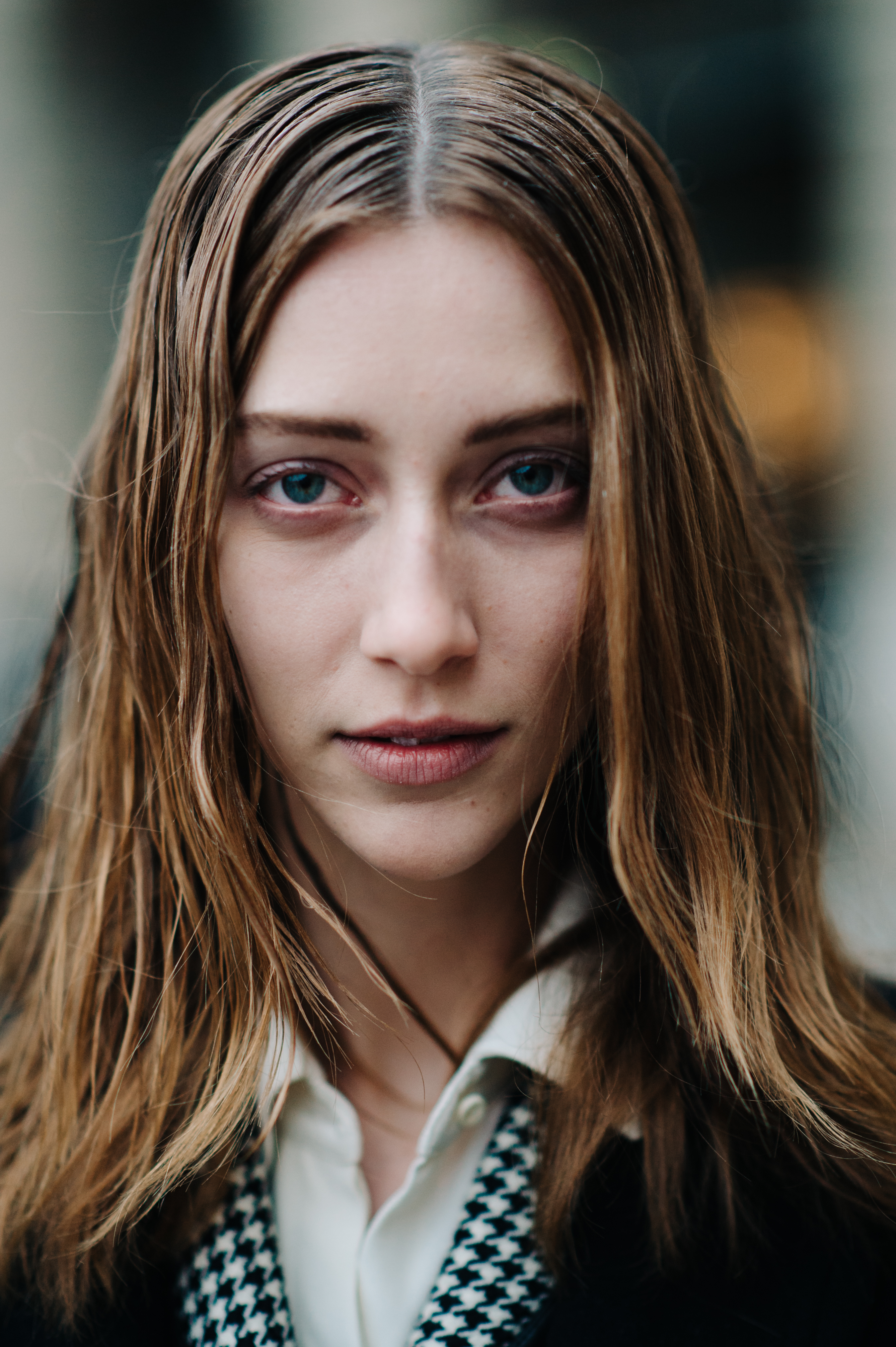 Portrait of a model with red hair