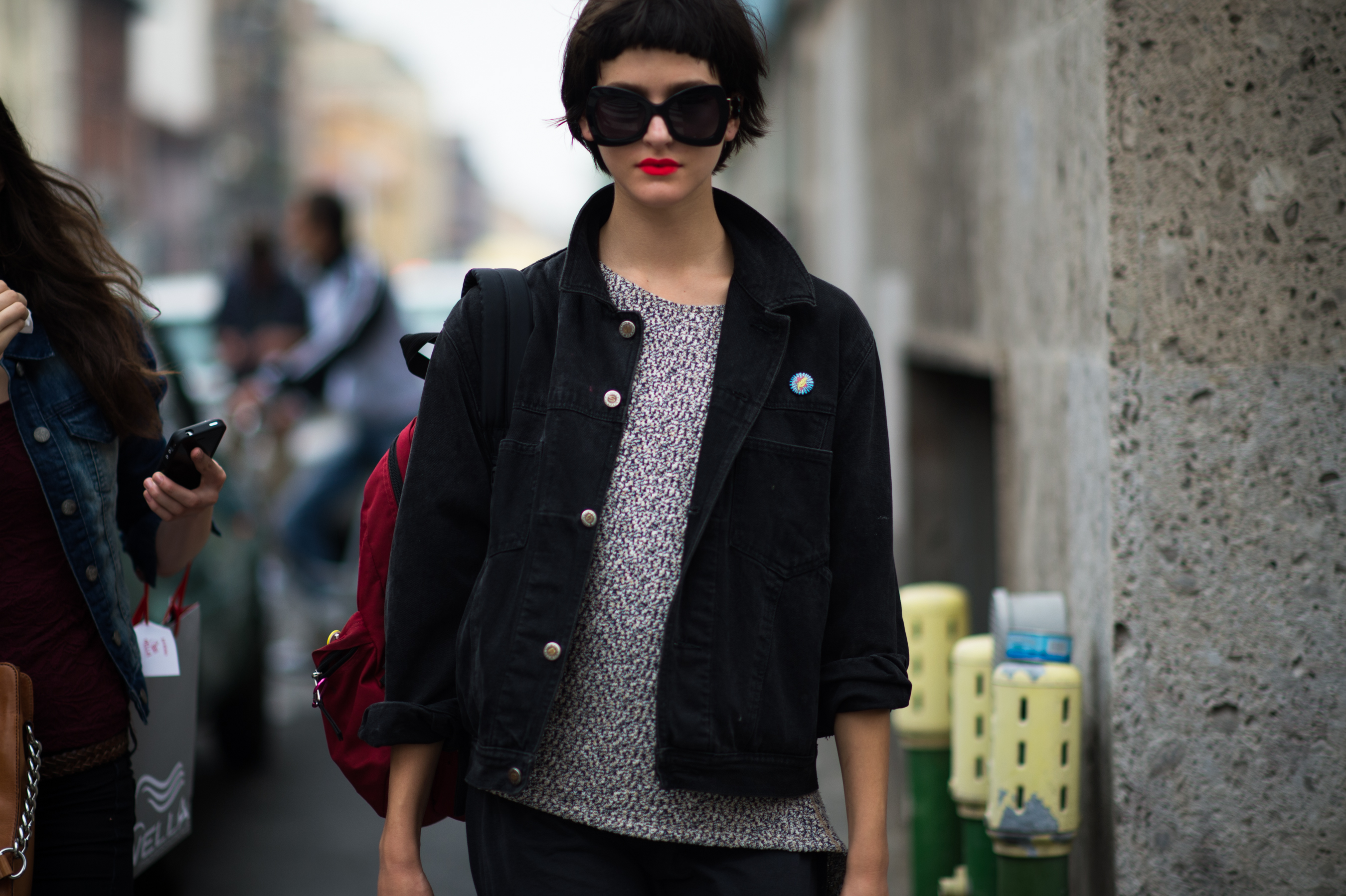 Model wearing sunglasses