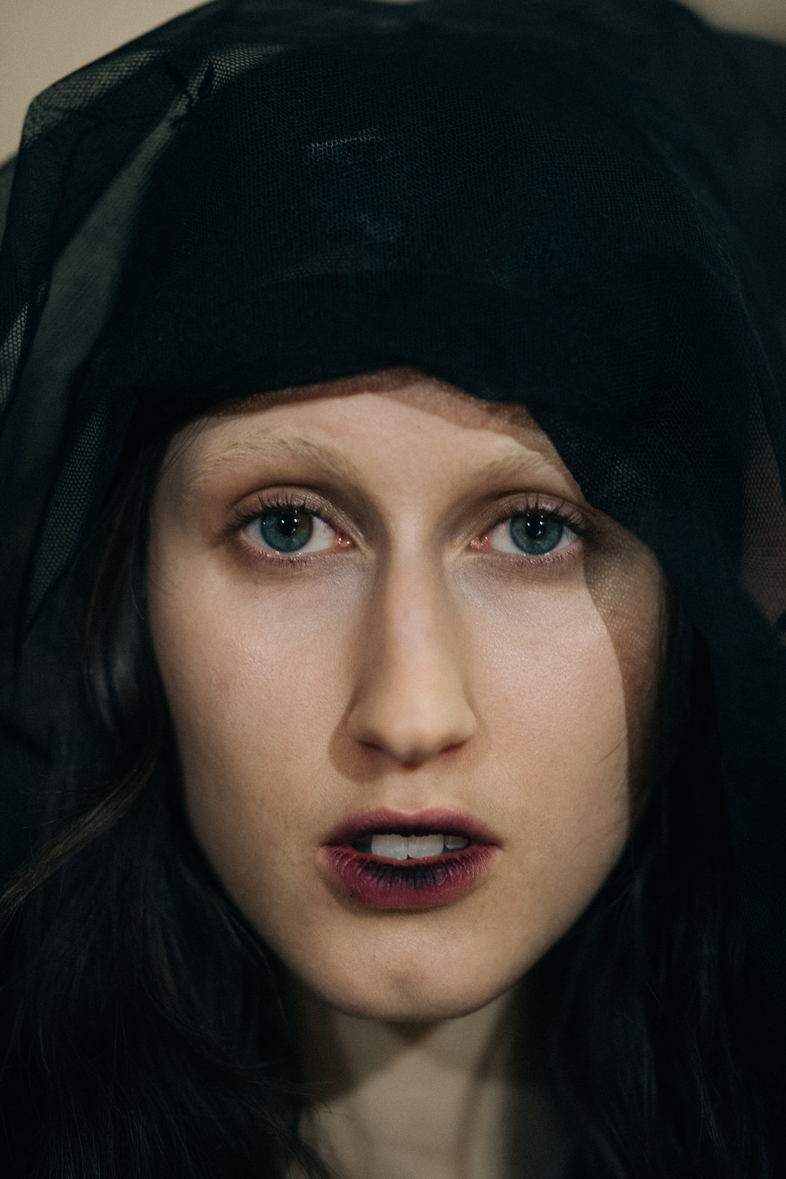 Portrait of a model Anna Cleveland