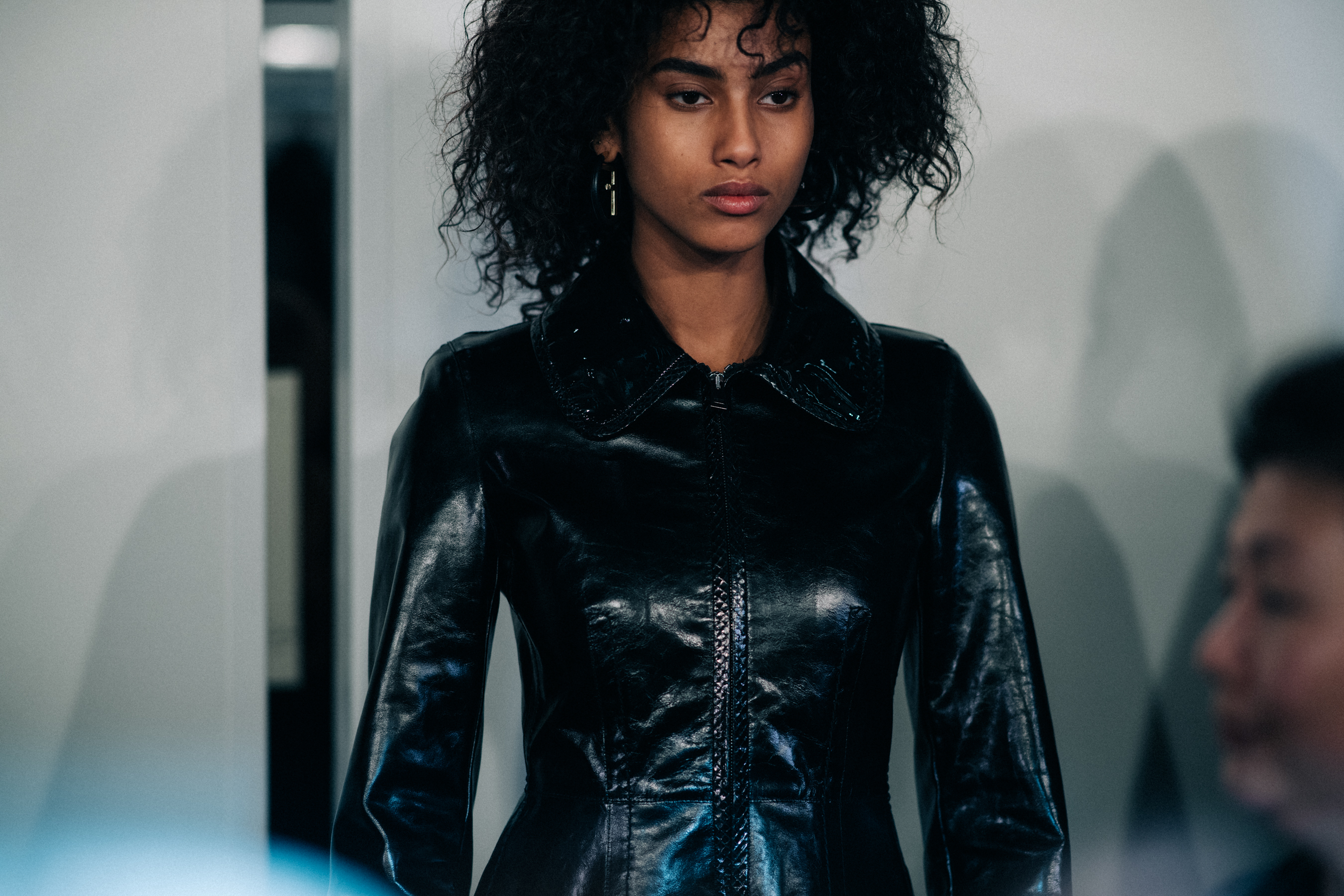 Model Imaan Hammam wearing black