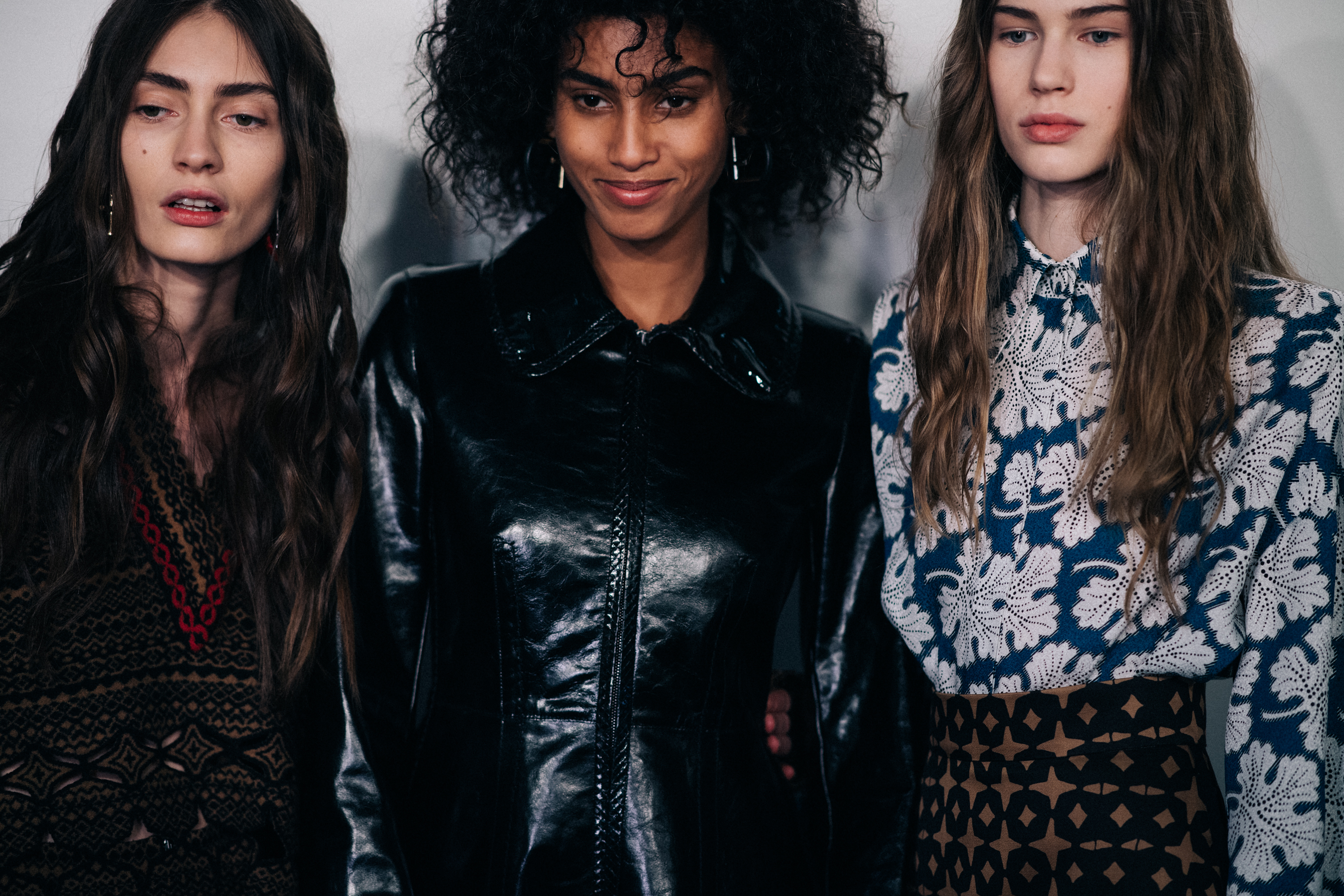 Group of models before a show