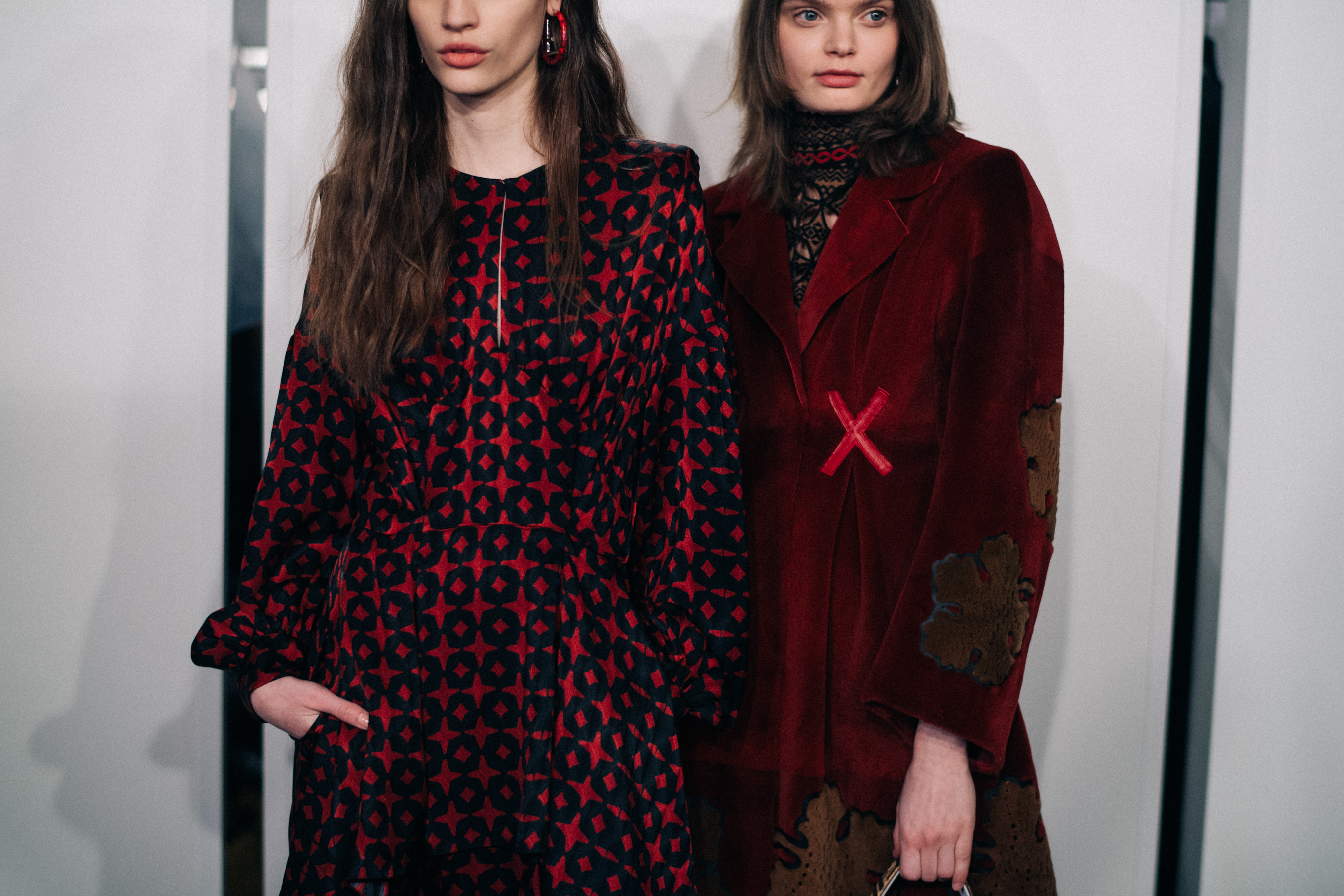 Faretta and Marthe Wiggers wearing red