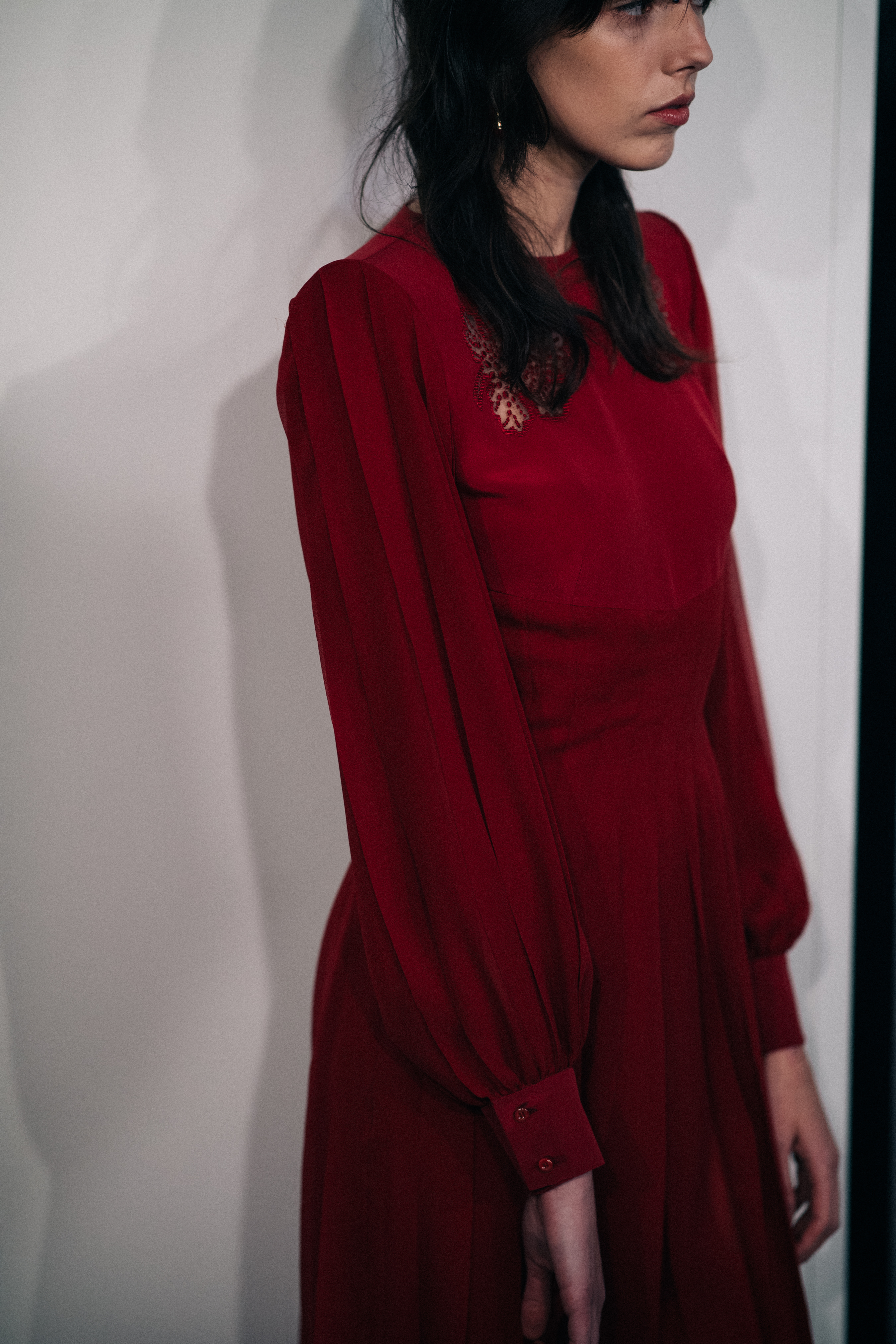Model Kye Howell wearing red