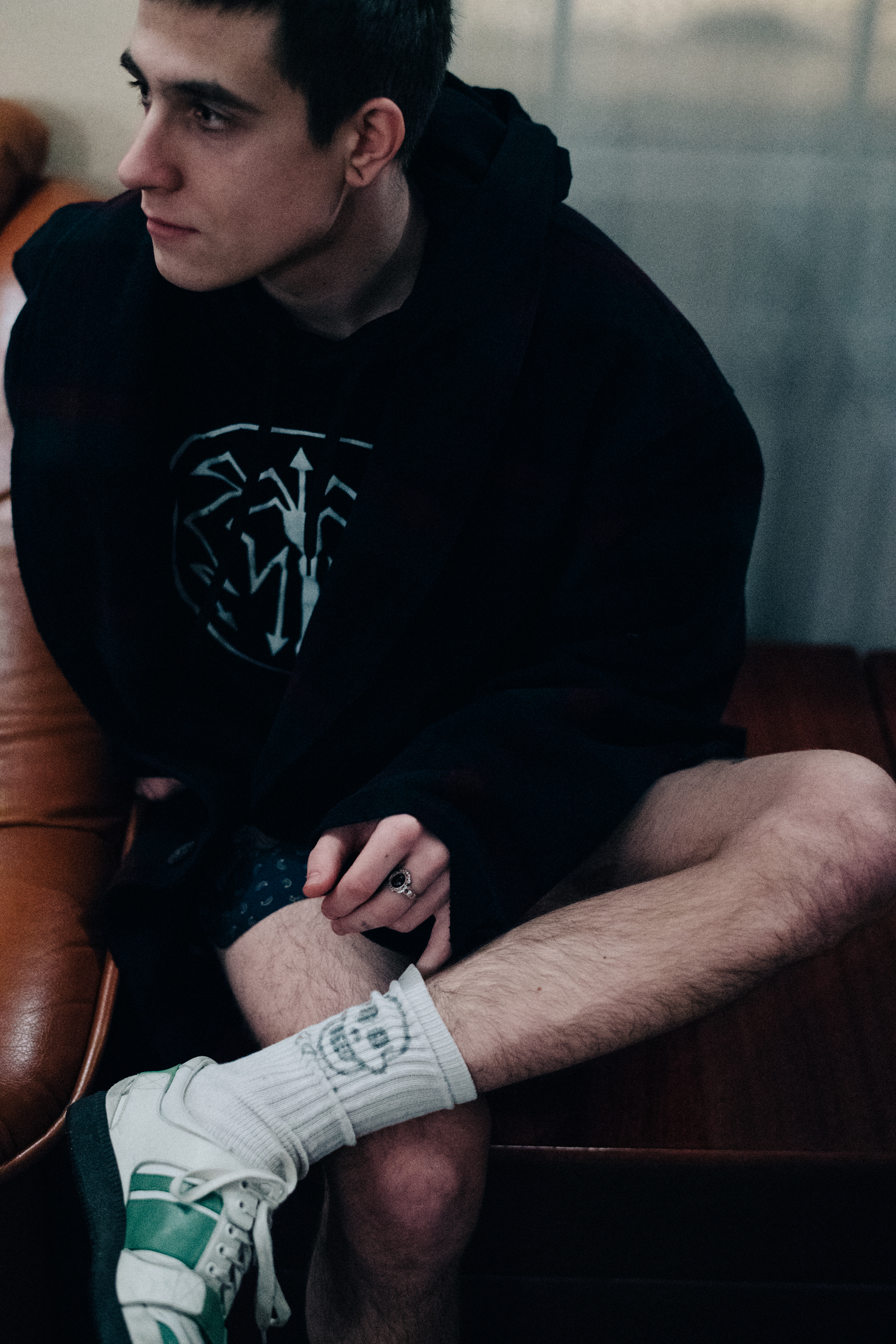 Male model wearing sneakers