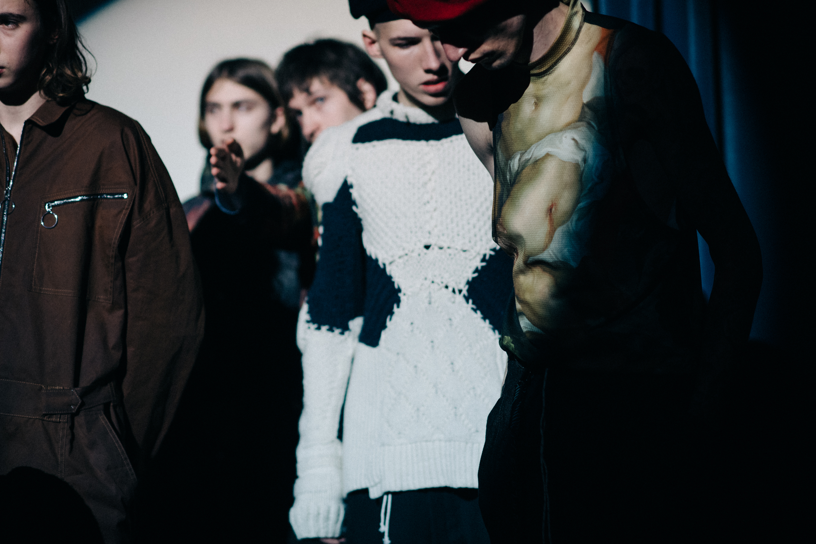 Male model before a show