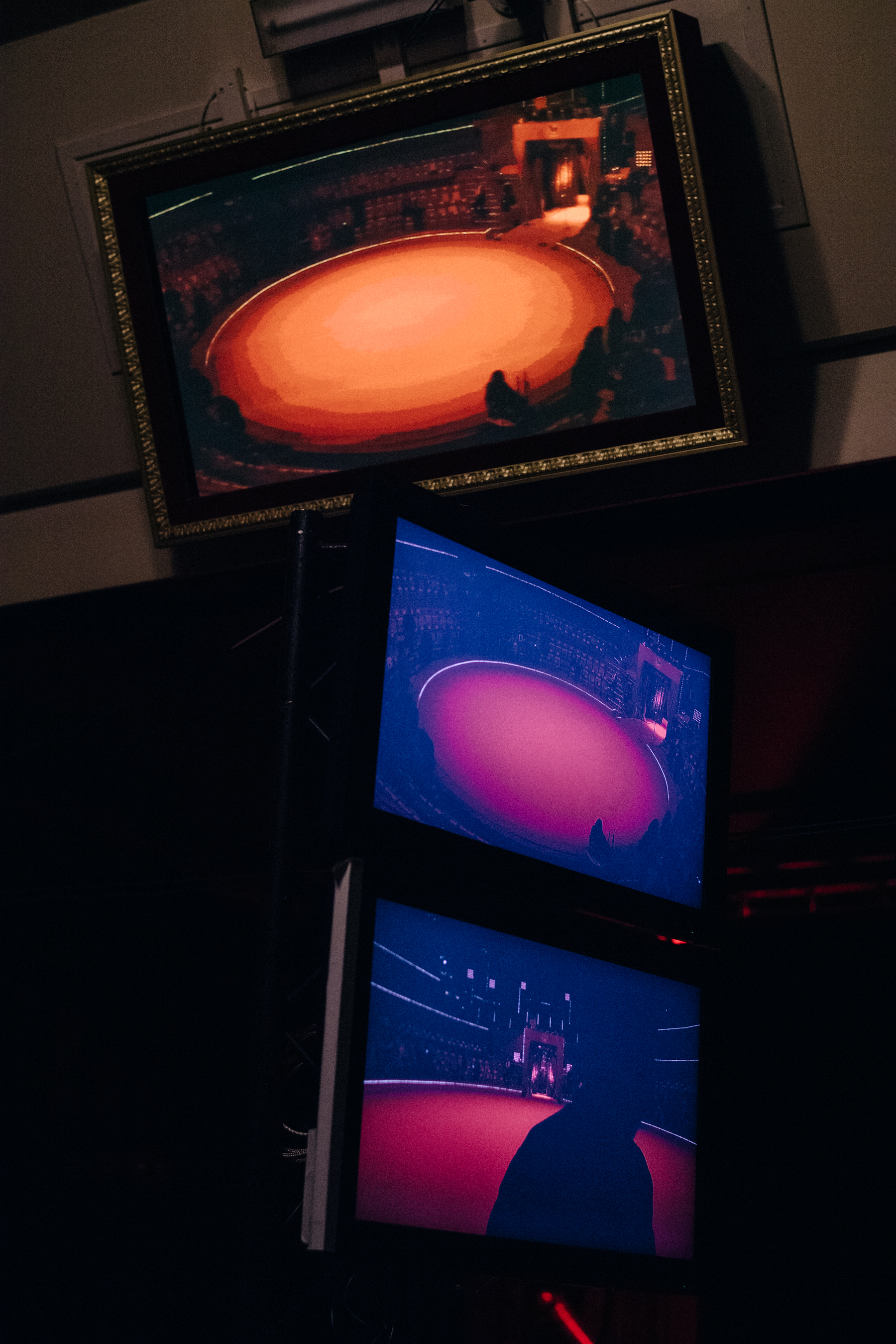 Screens with circus arena