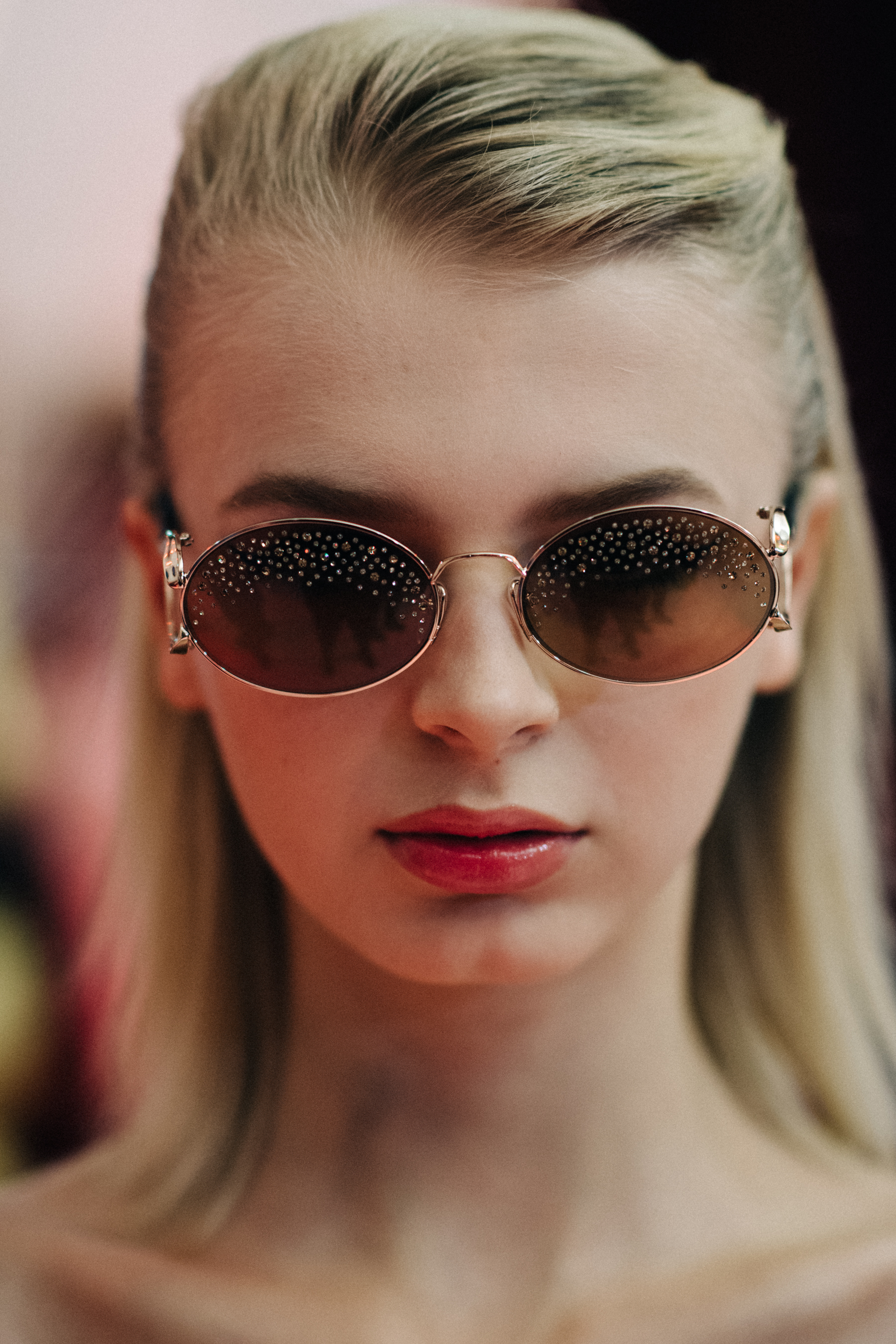 Portrait of a model wearing glasses