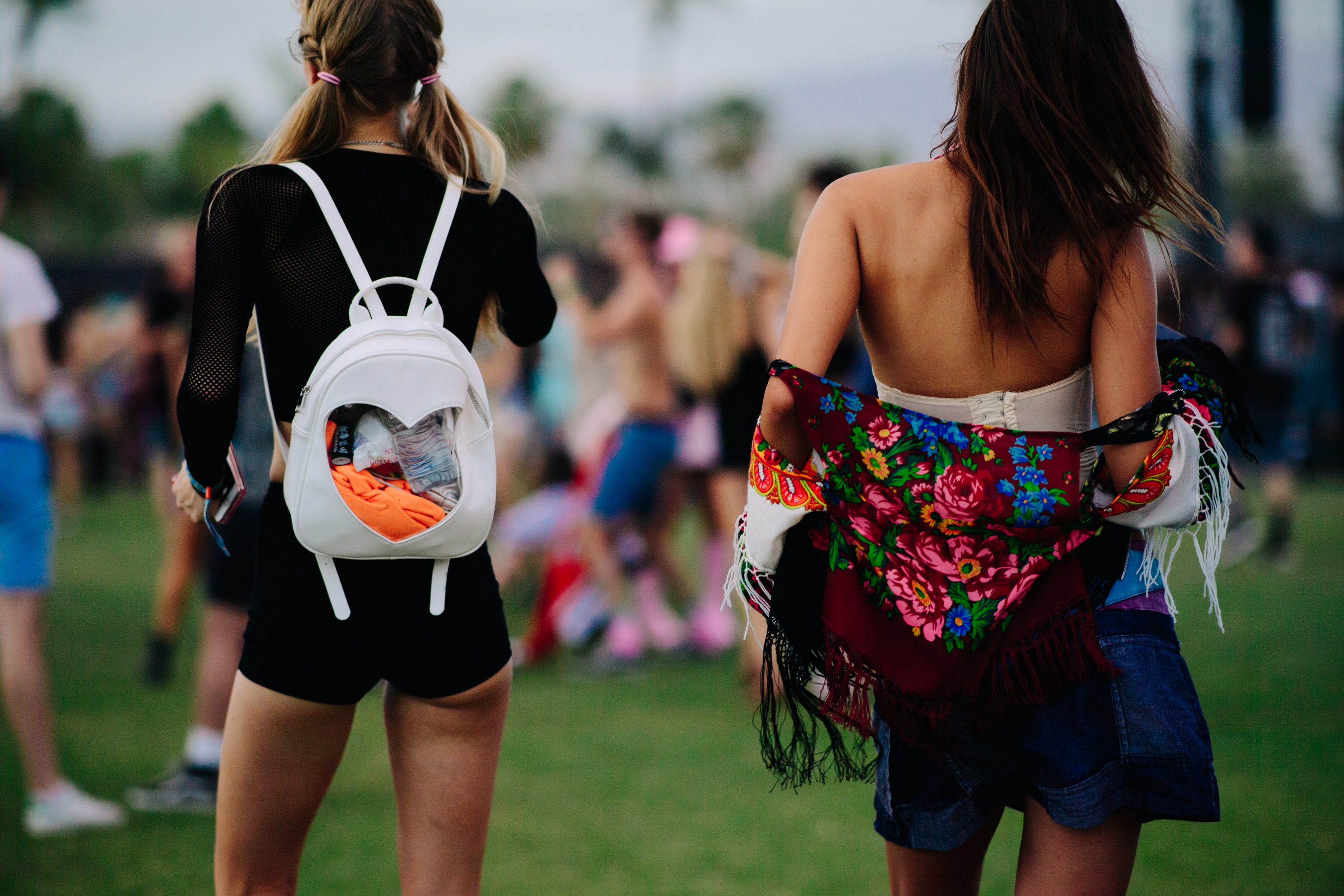 Two girls wearing corset