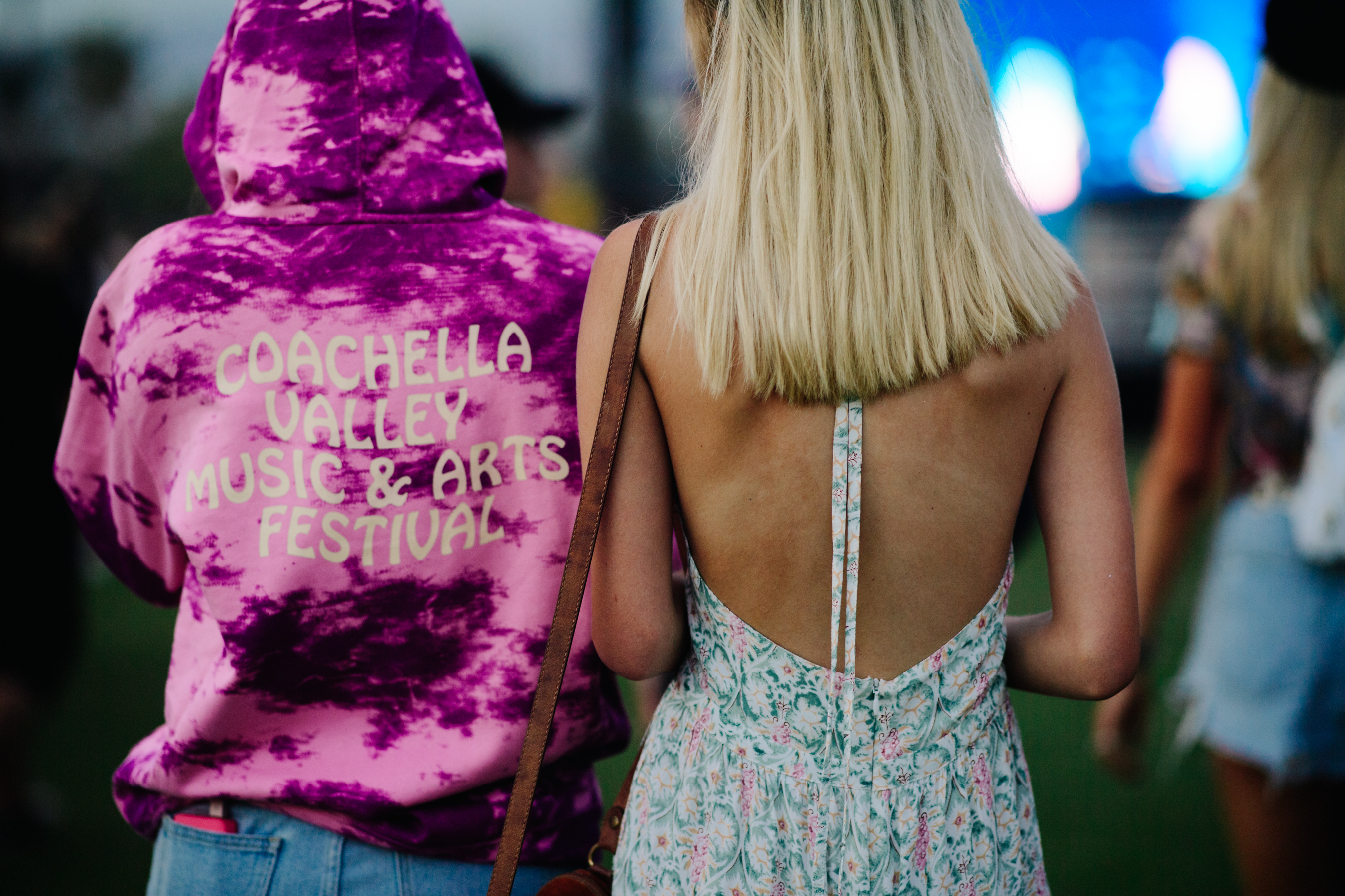 Woman in open back dress