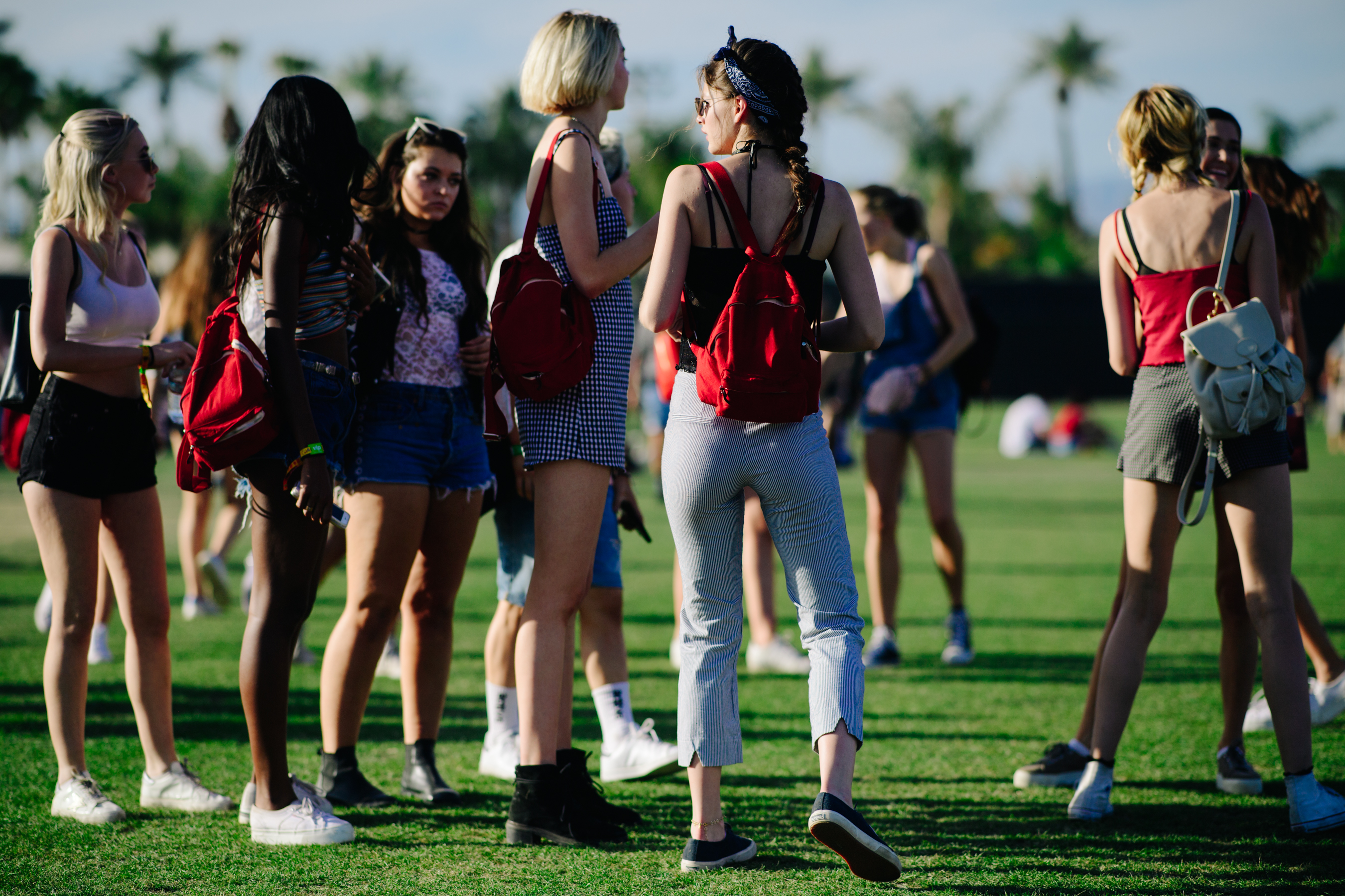Group of girls attending the festival