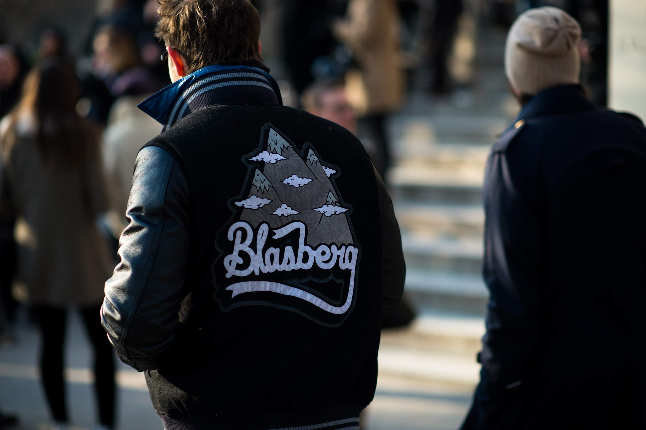 Man wearing black bomber