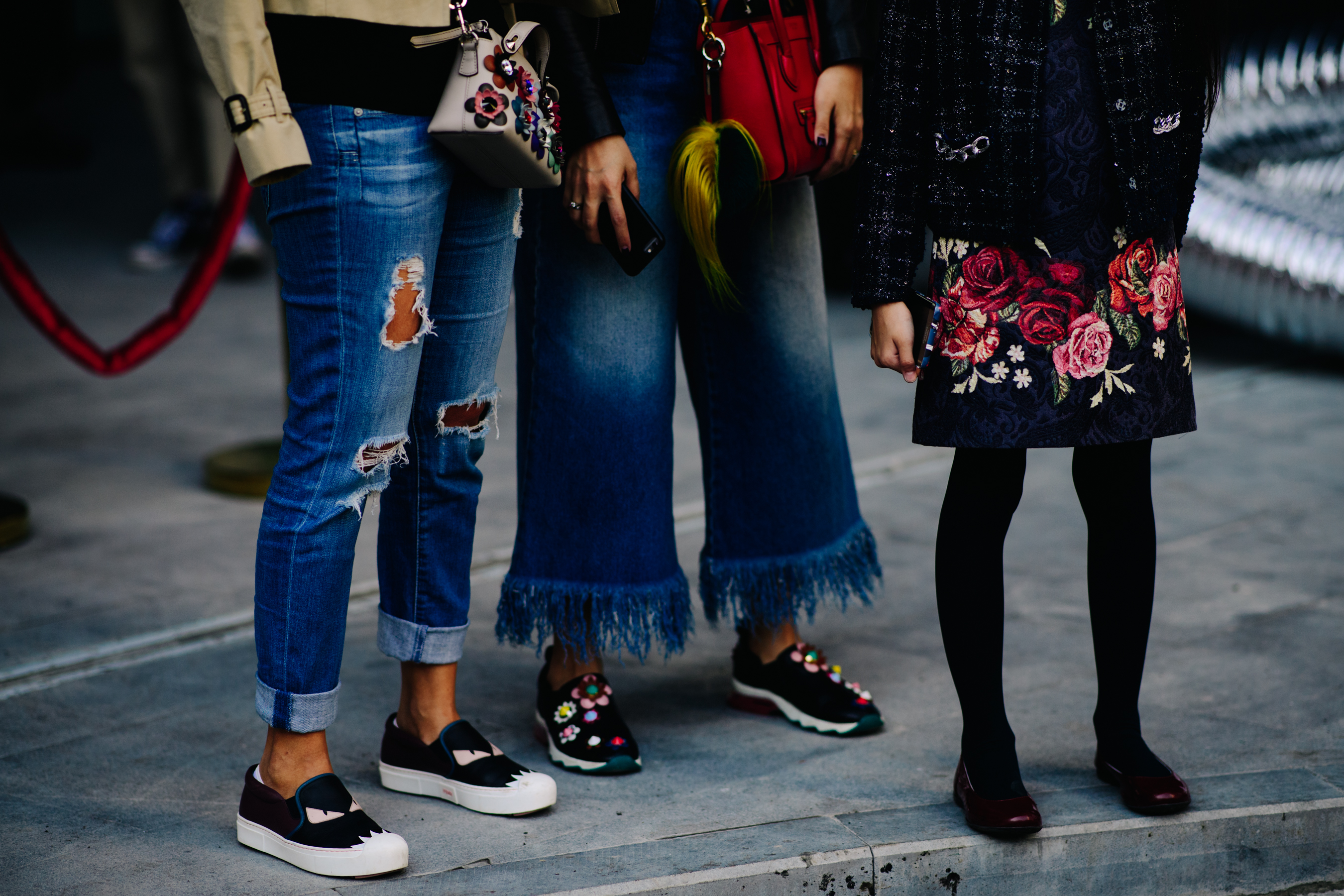 Group of women wearing denim