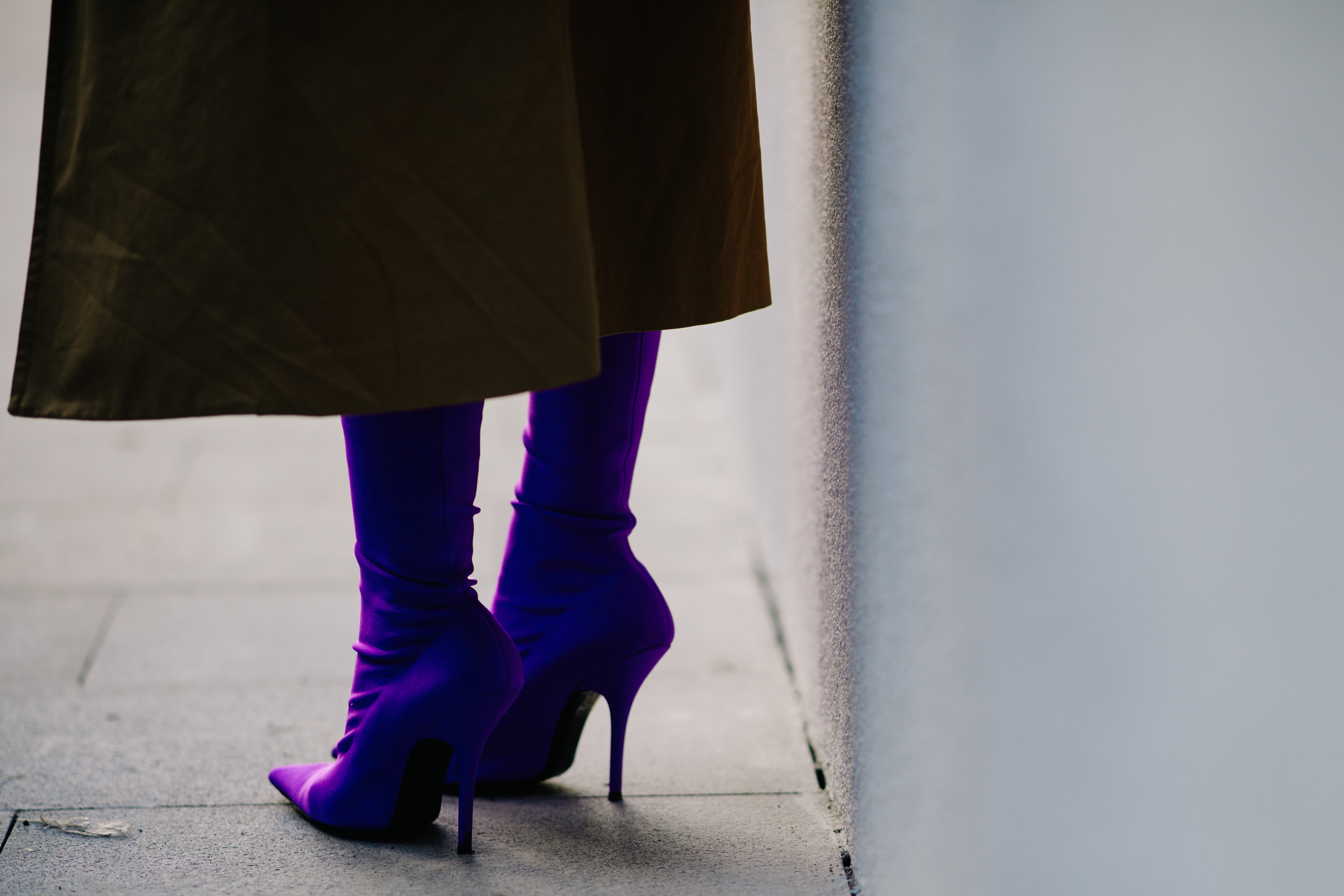 Woman wearing Balenciaga boots