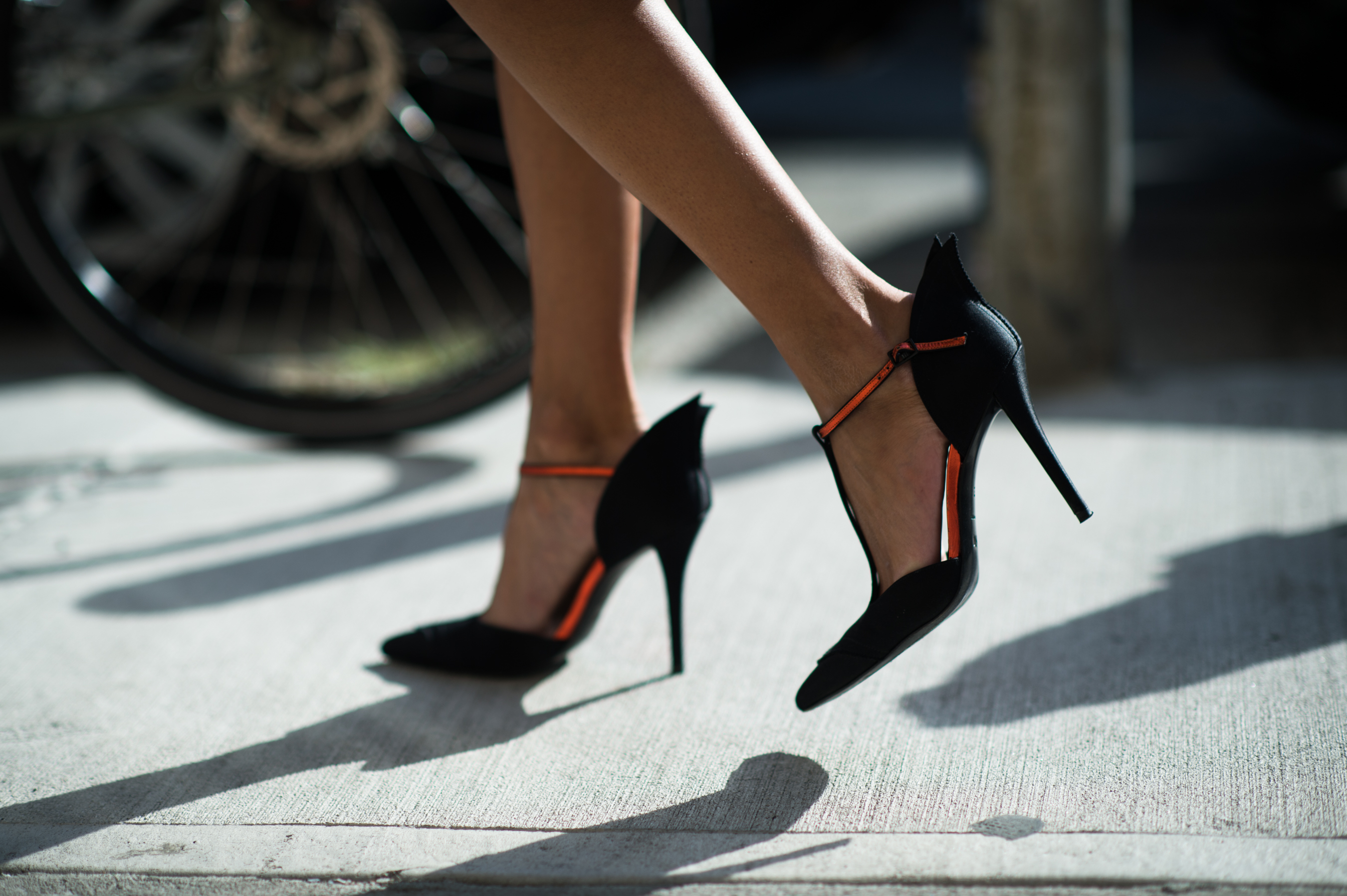Italian stylist wearing black shoes