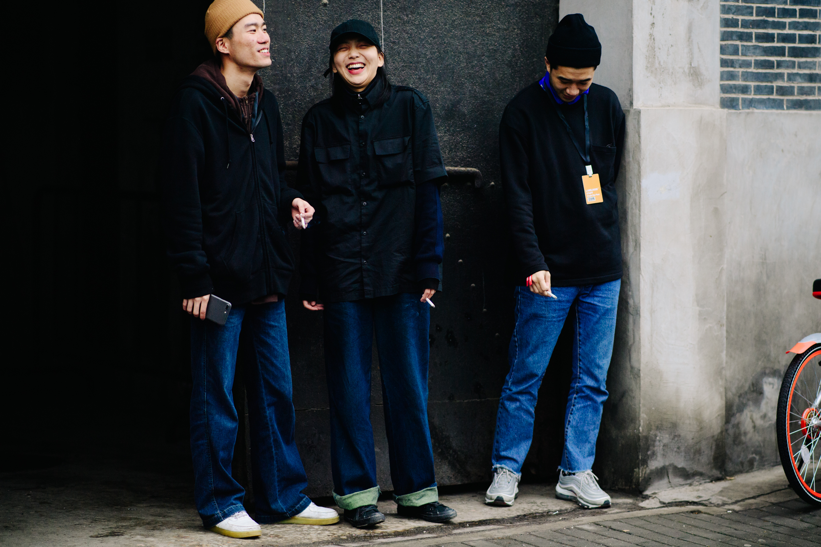 Group of people wearing denim