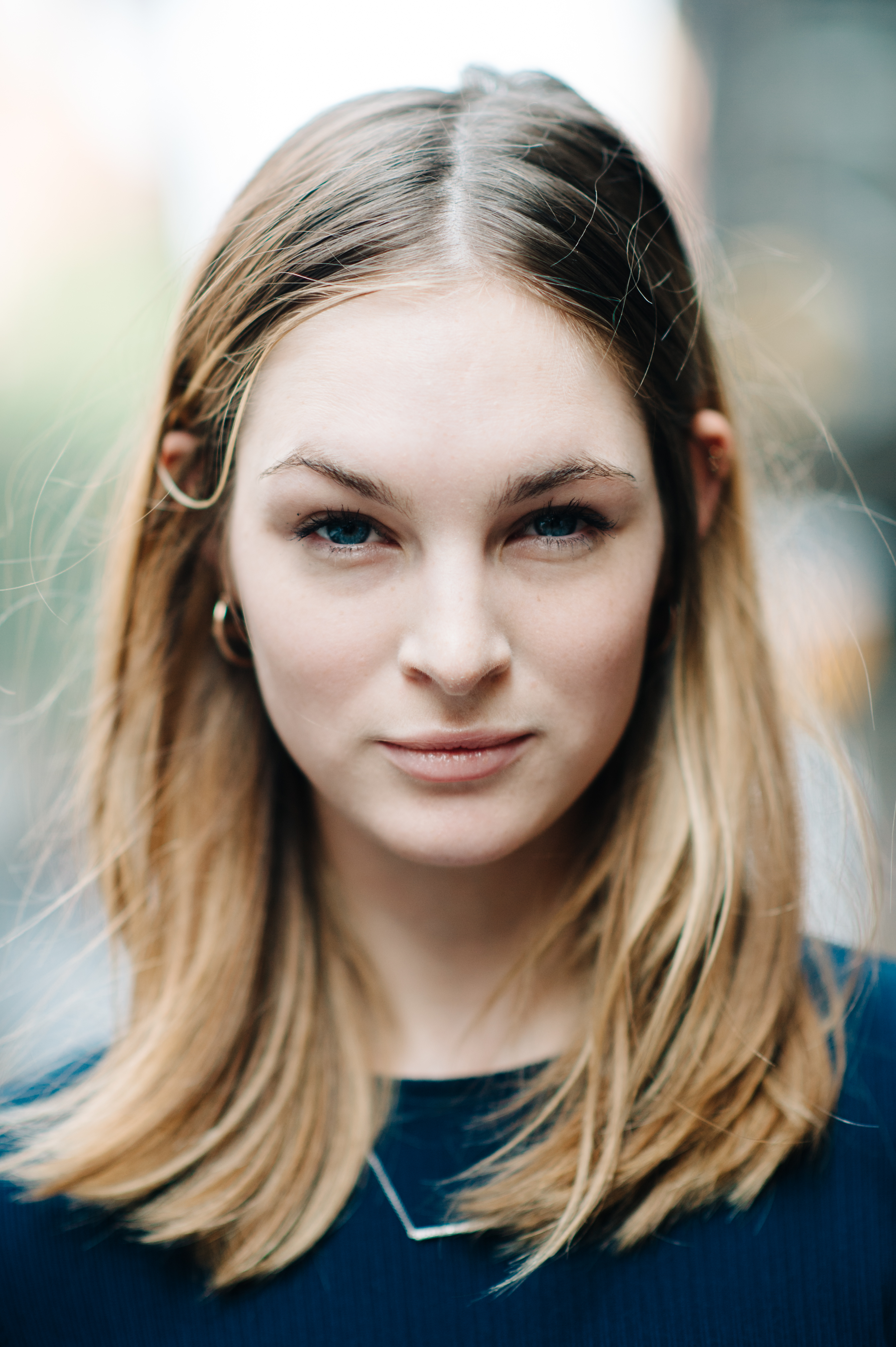 Portrait of a model with blonde hair