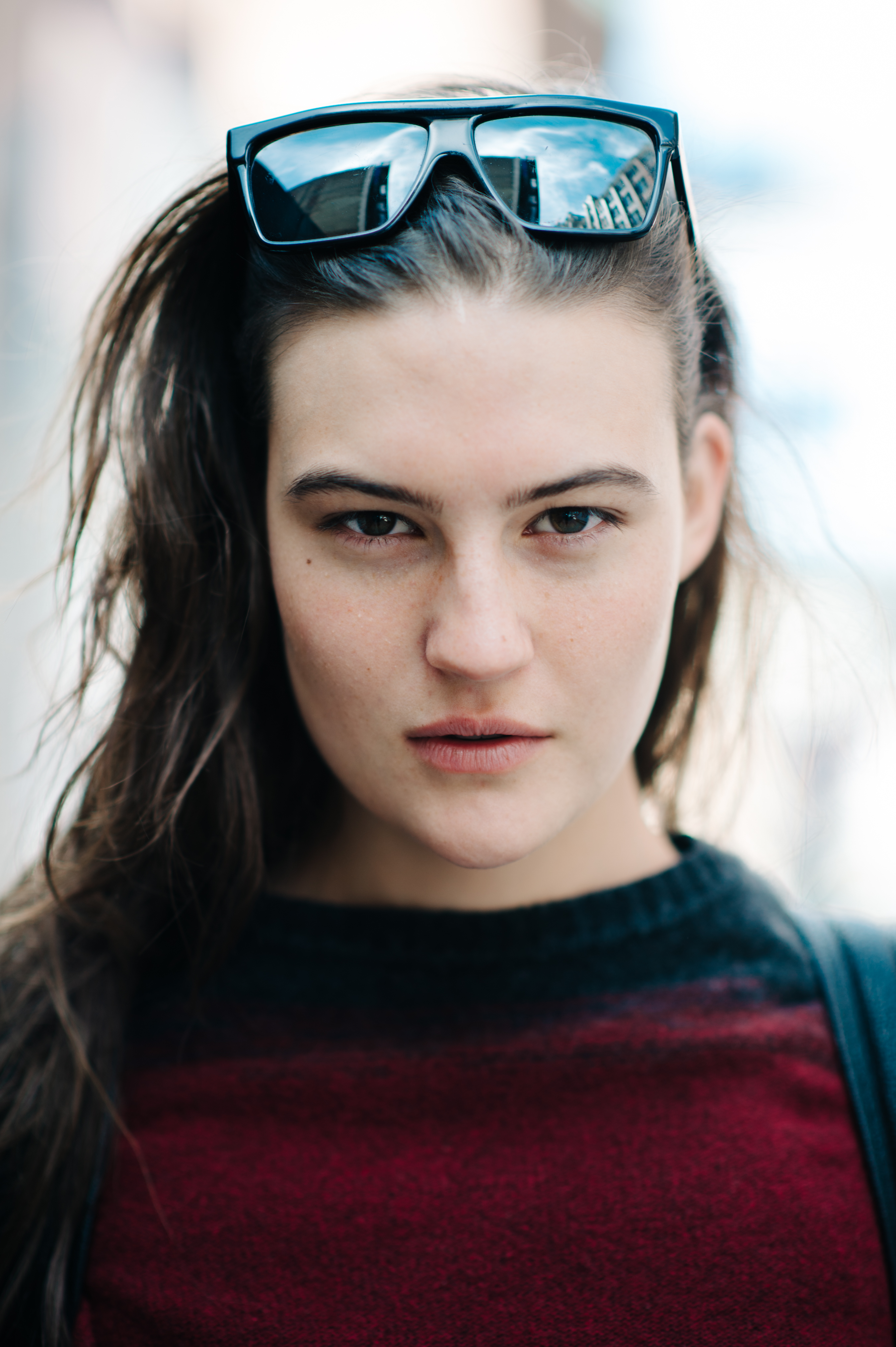 Model wearing sunglasses