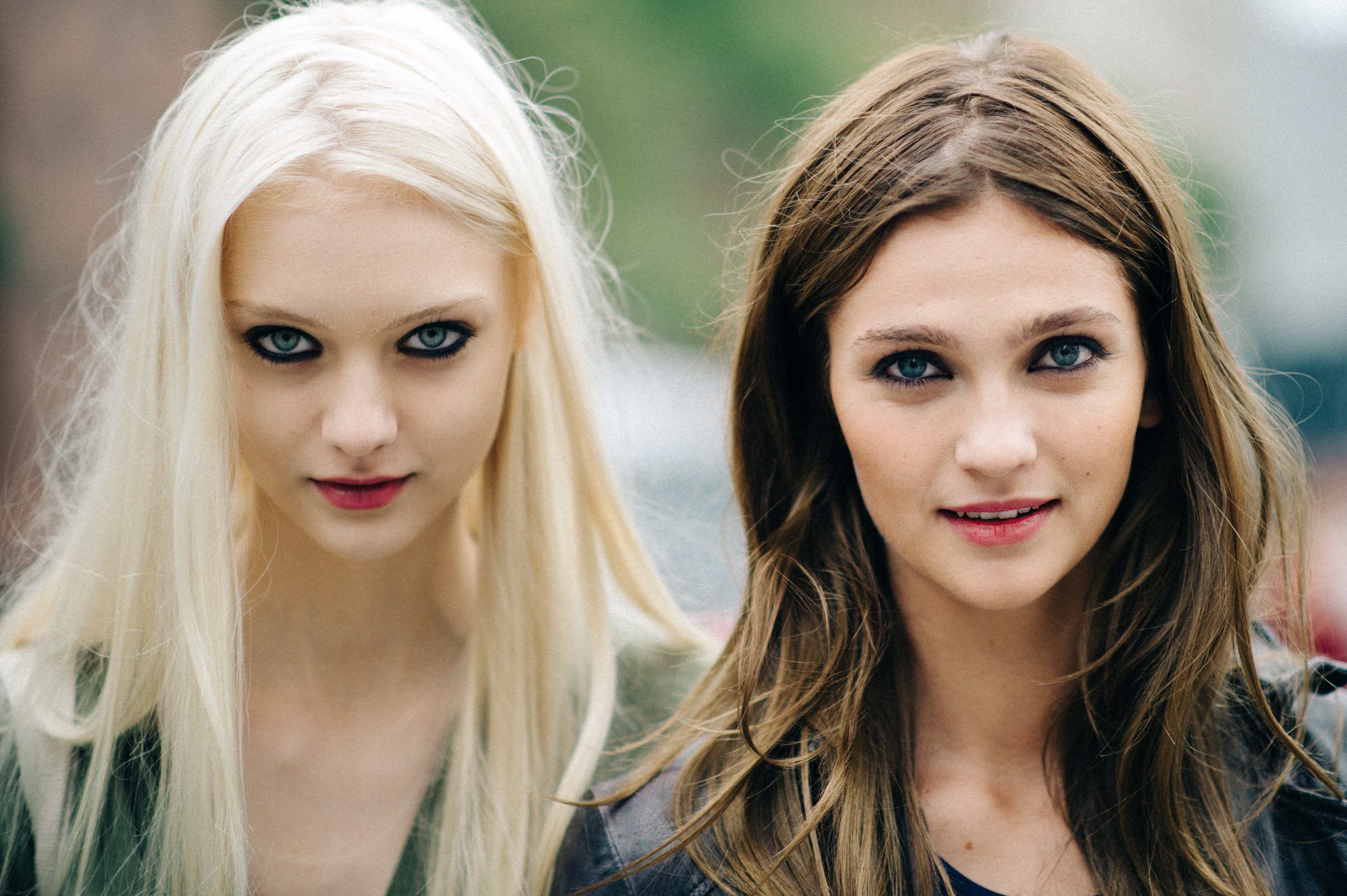 Two models after a show