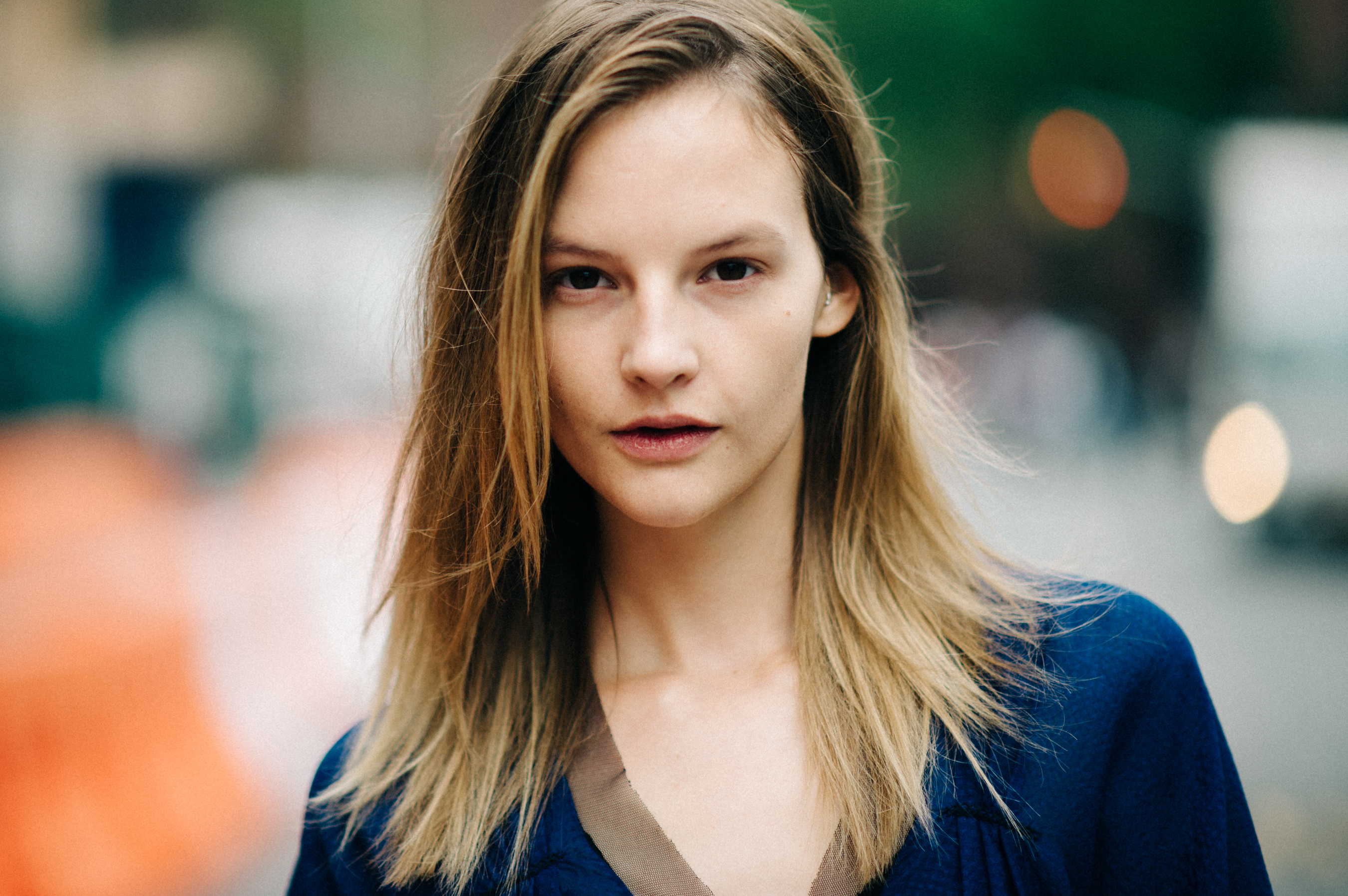 Portrait of a model after a show