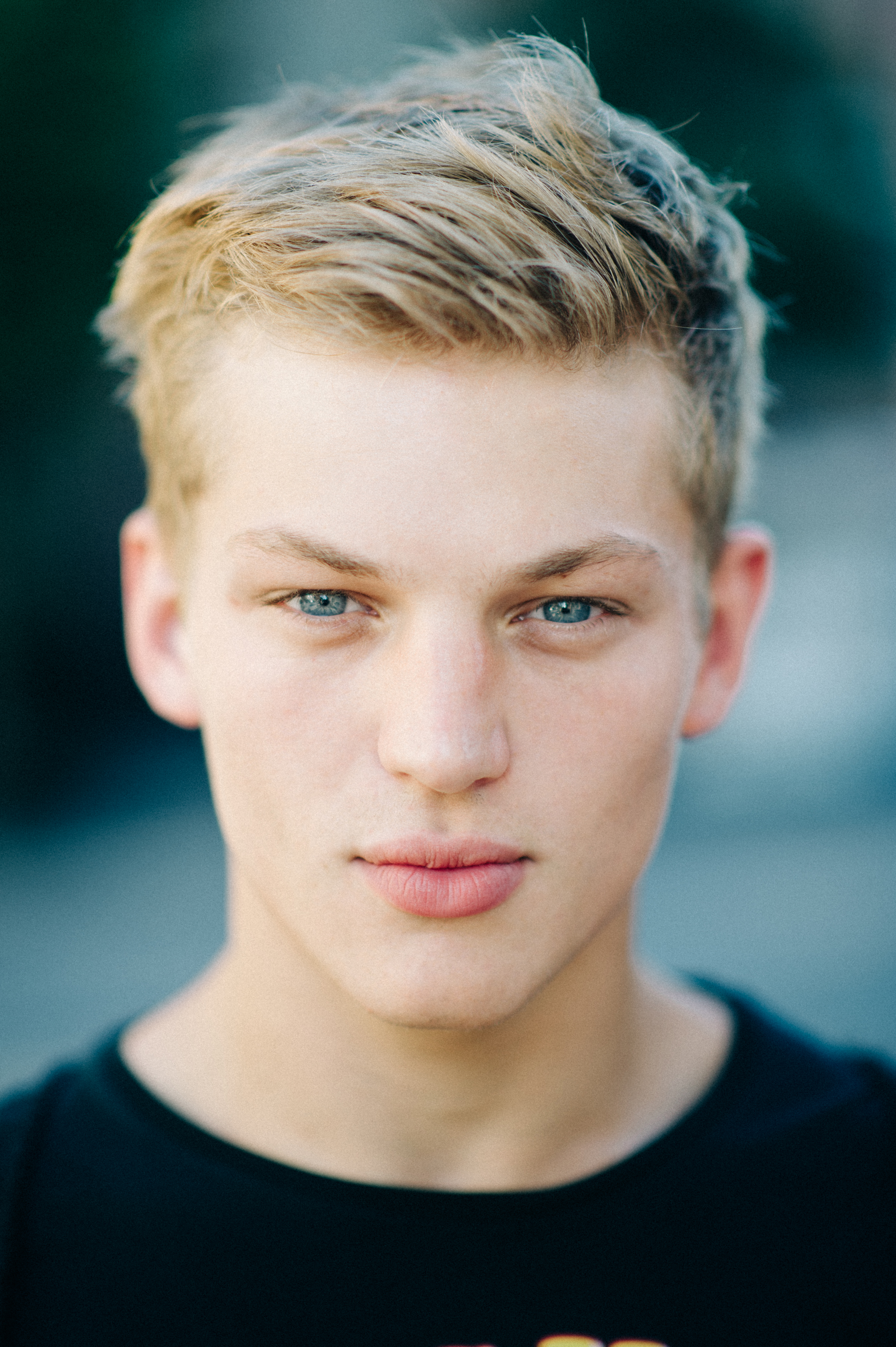 Portrait of a man with blue eyes