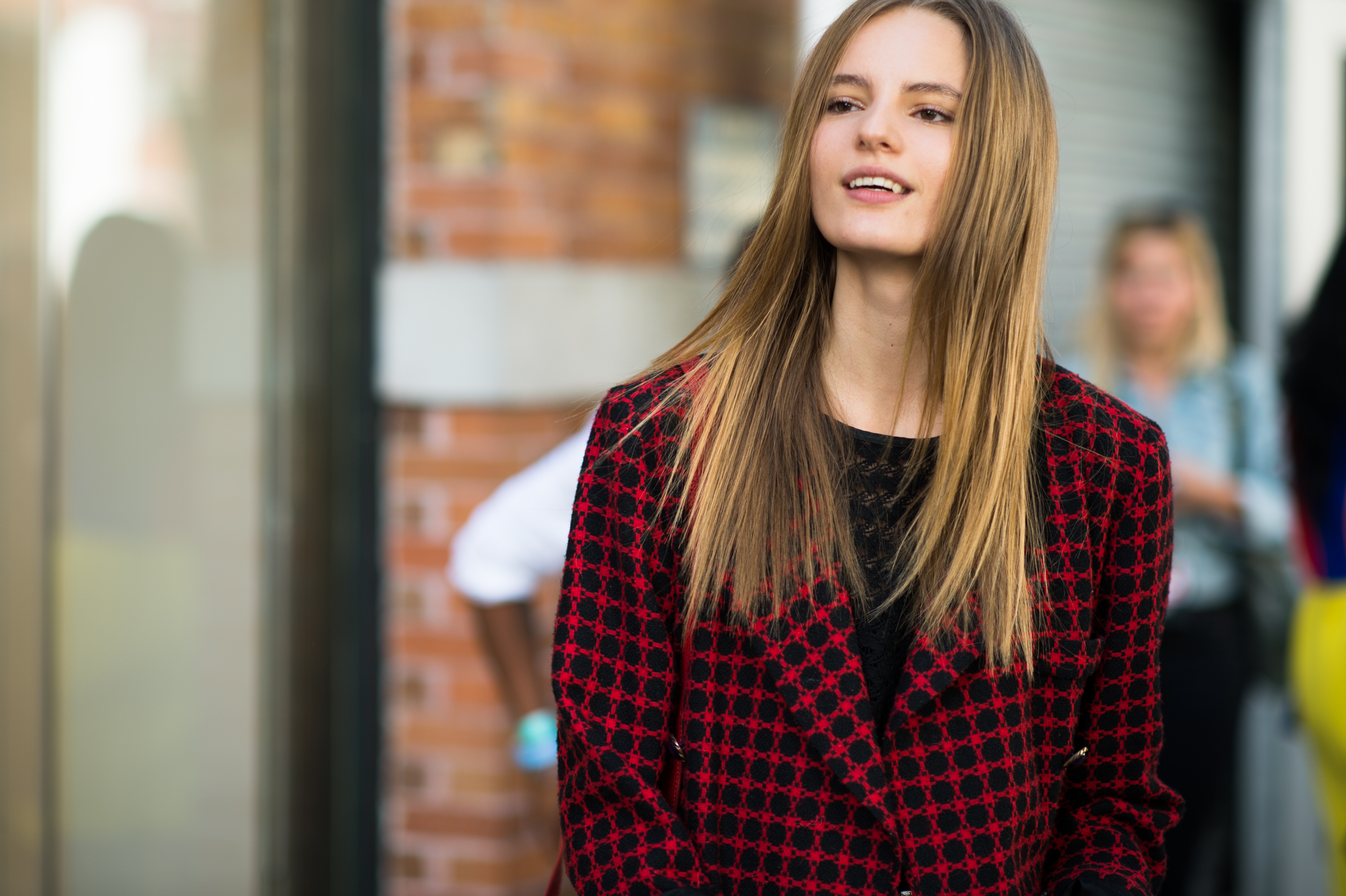 Swedish model with long hair
