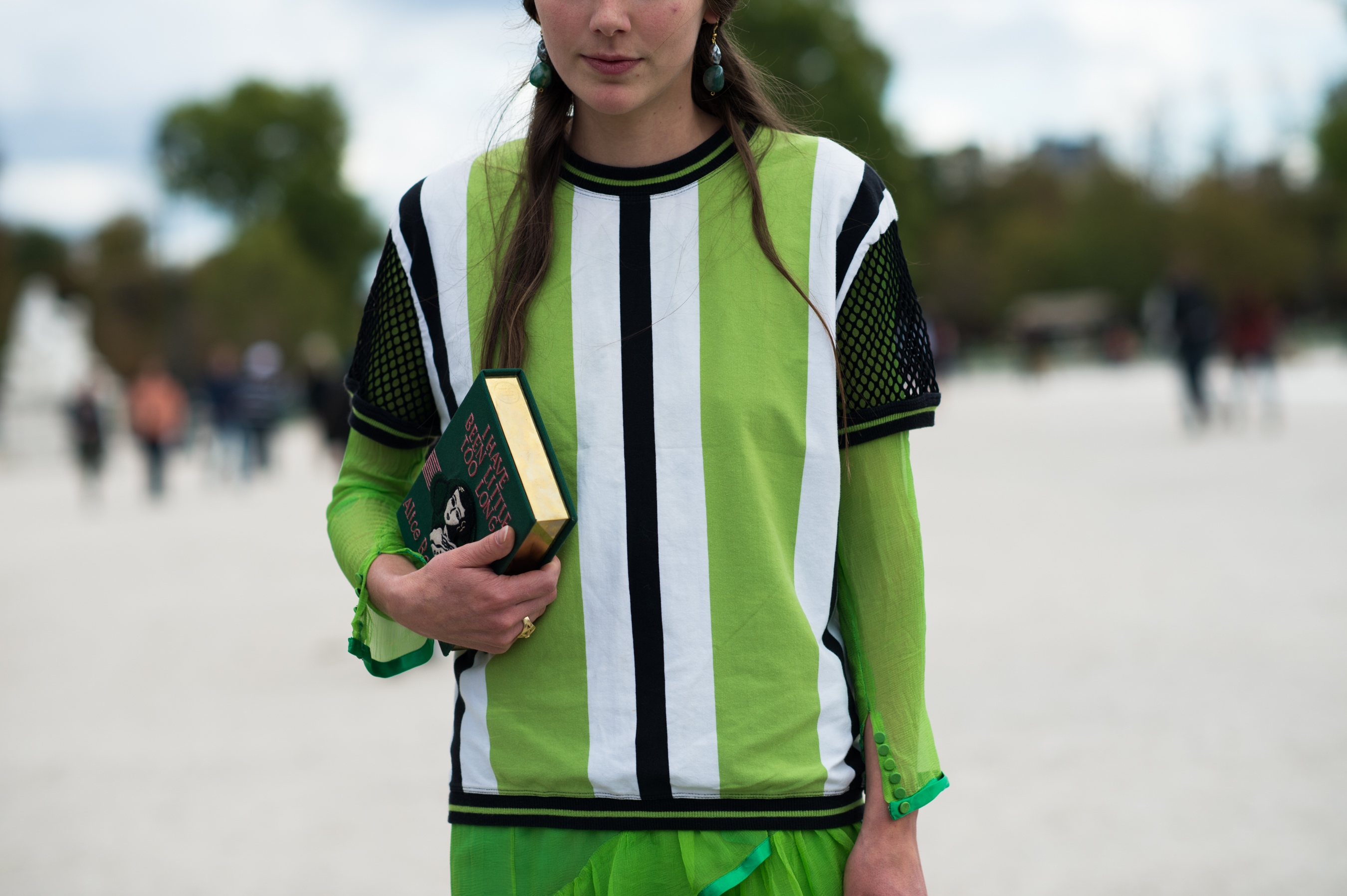Stylist wearing green outfit