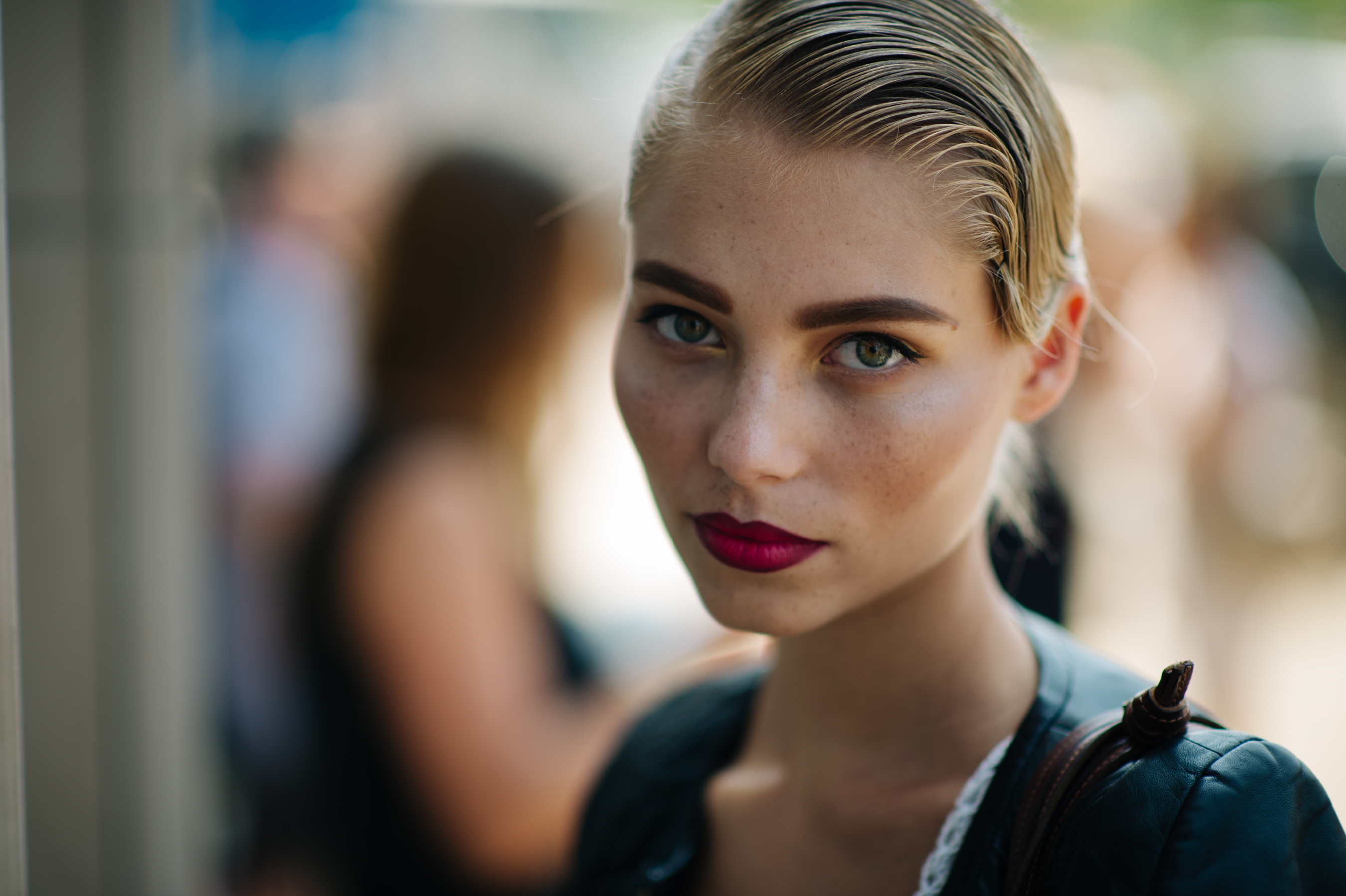 Model with make up