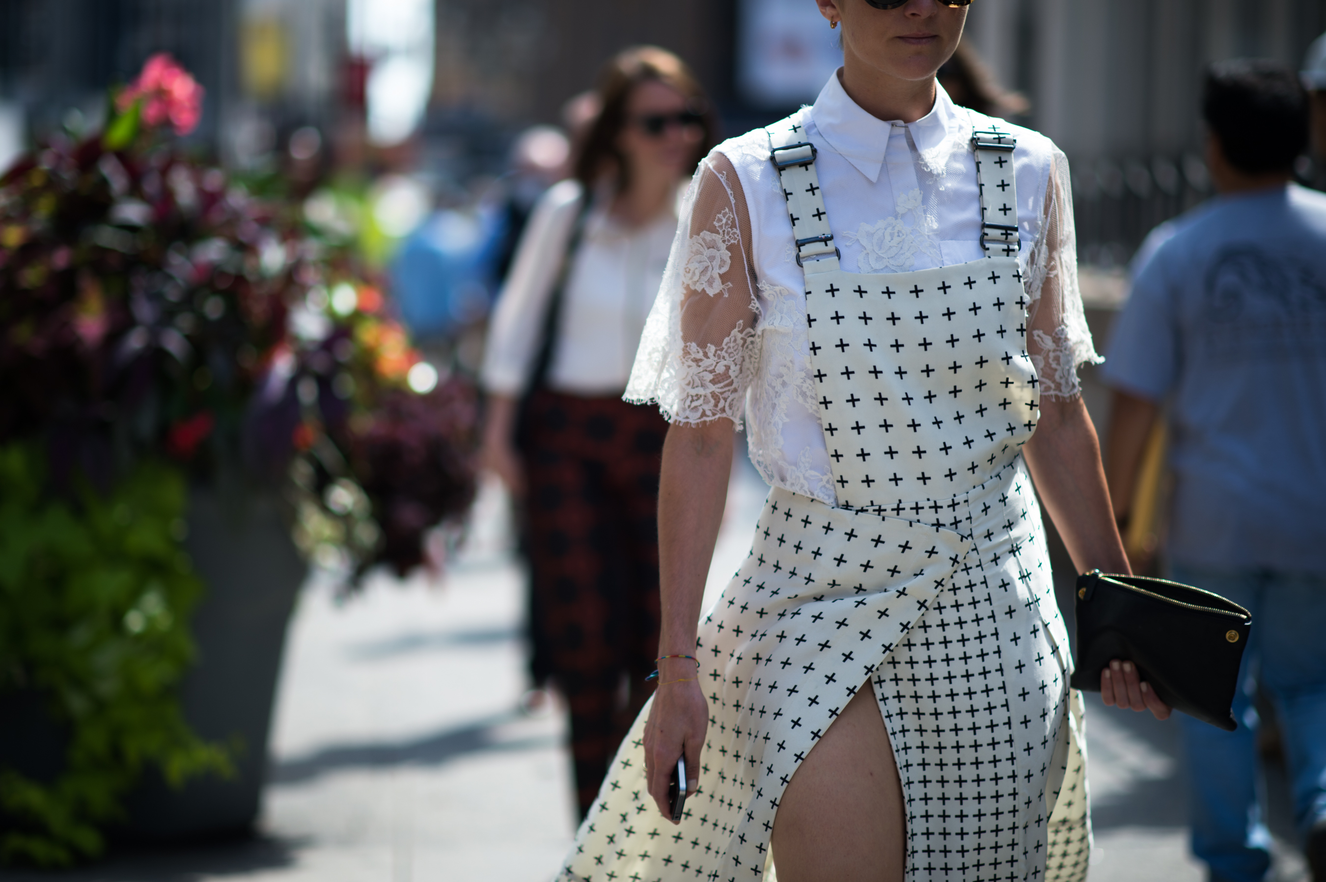 Woman wearing white dress
